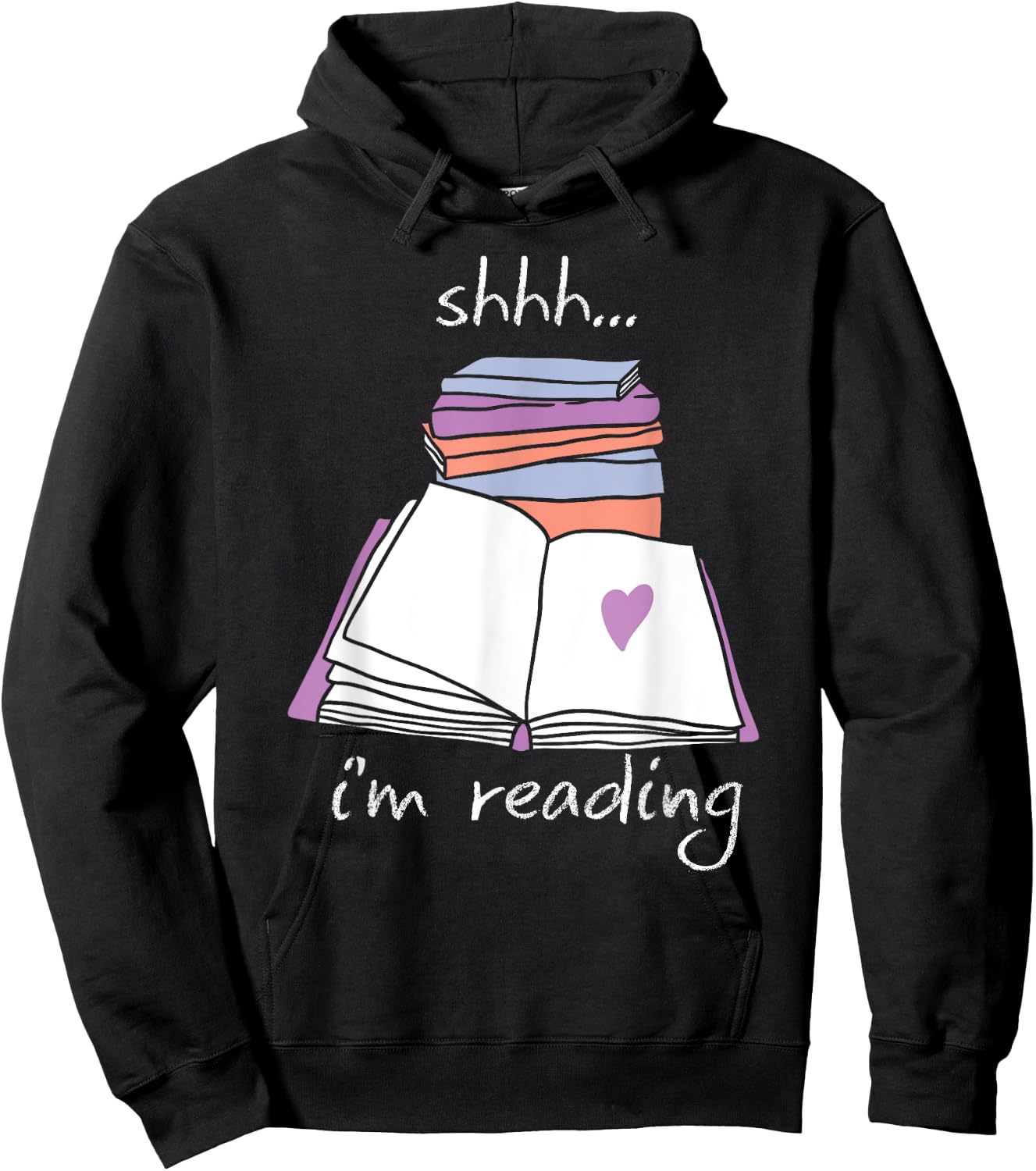 Book Reading Library Shh Im Reading Hoodie - Hoodie | Black