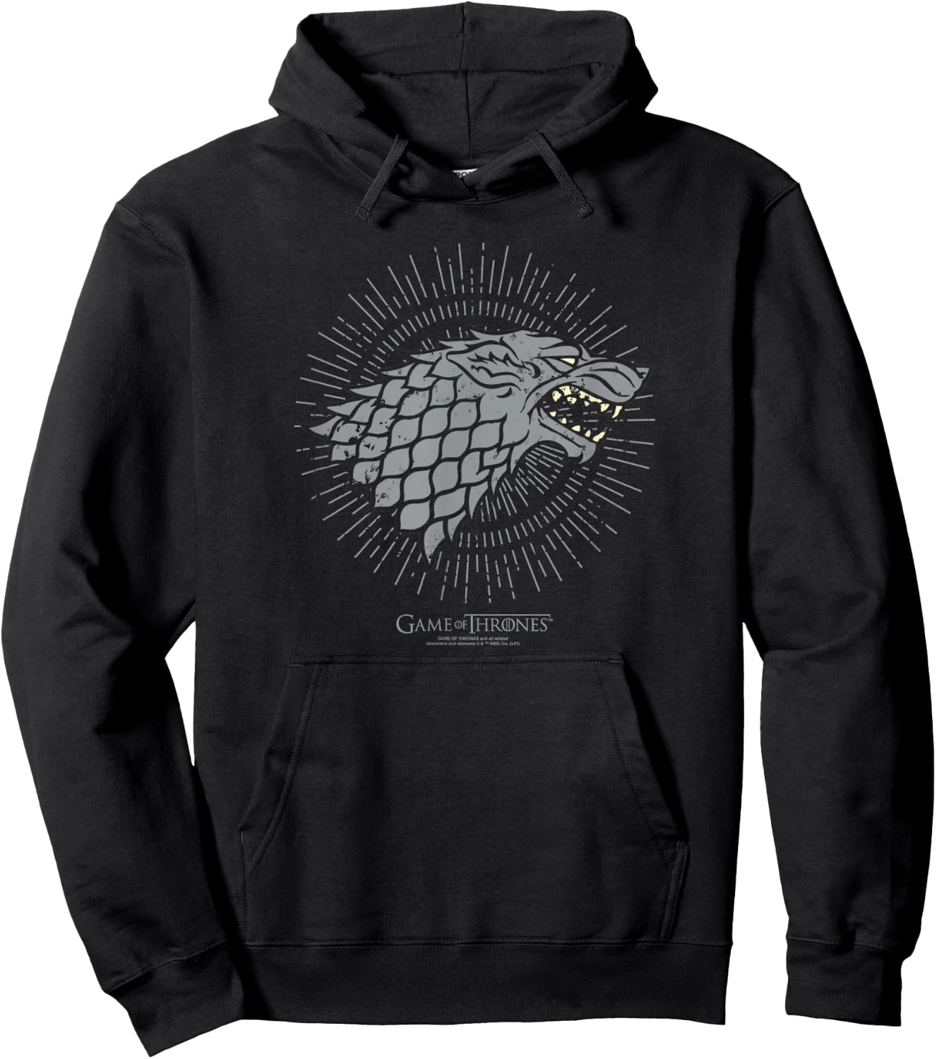 Game of Thrones Stark Burst Sigil Hoodie - Hoodie | Black