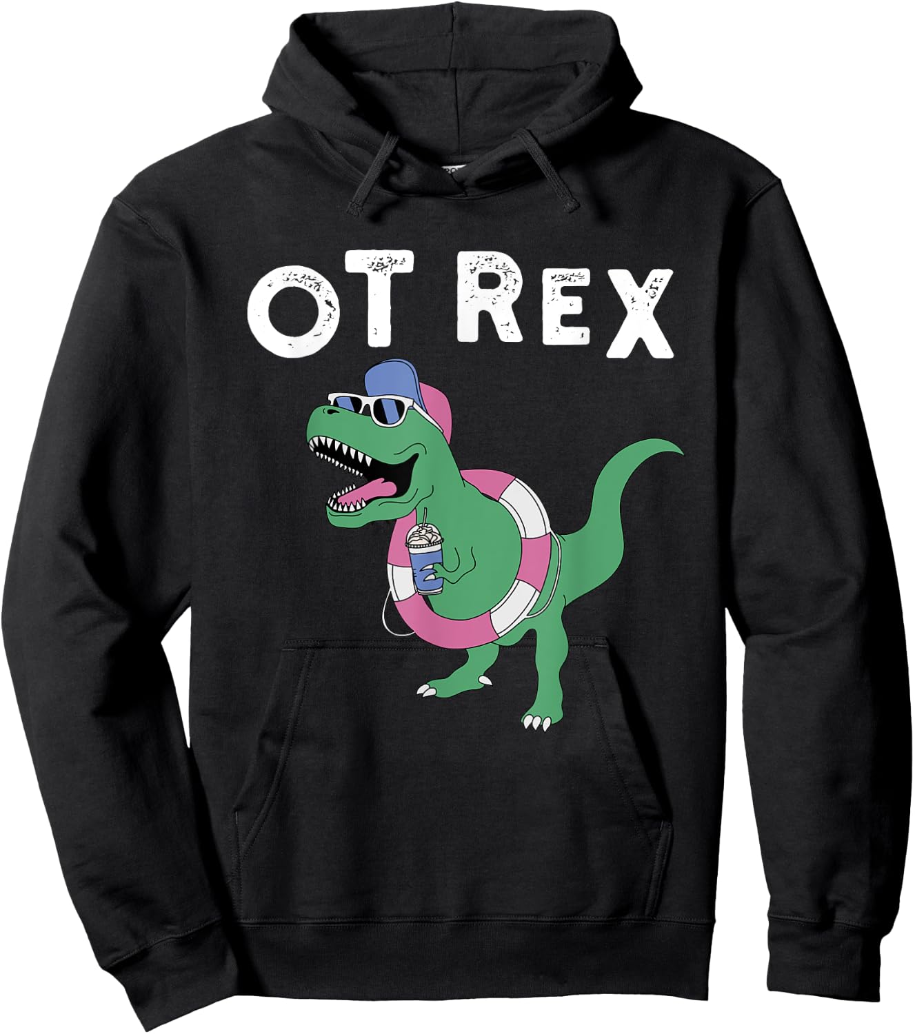 OT-Rex Occupational Therapy Therapist , Pediatric OT Hoodie - Hoodie | Black