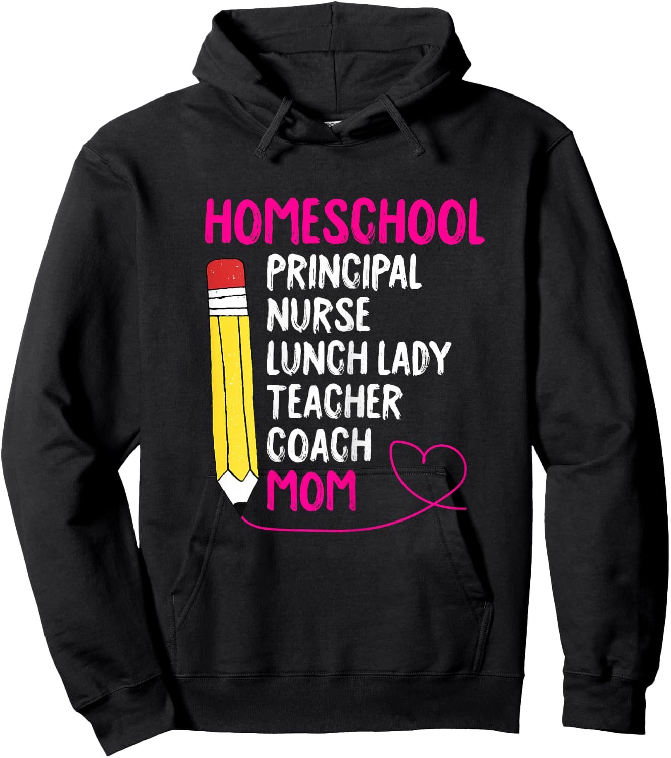 Home-School Mom Homeschooling Mama Mommy Mother Women Gift Hoodie - Hoodie | Black