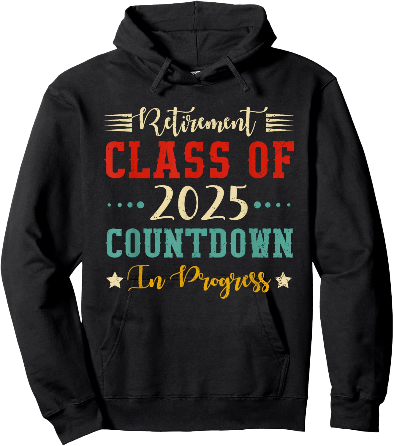 Retirement Class Of 2025 Countdown Funny Retiring Teacher Hoodie - Hoodie | Black
