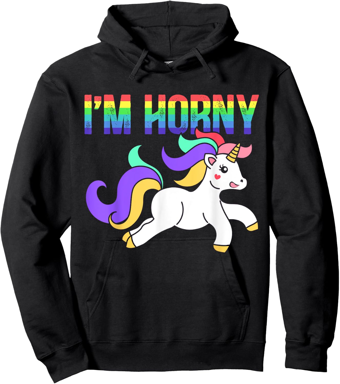 Ich bin geil Cheeky Adult Humour Rainbow Myth Hoodie - Hoodie | Black