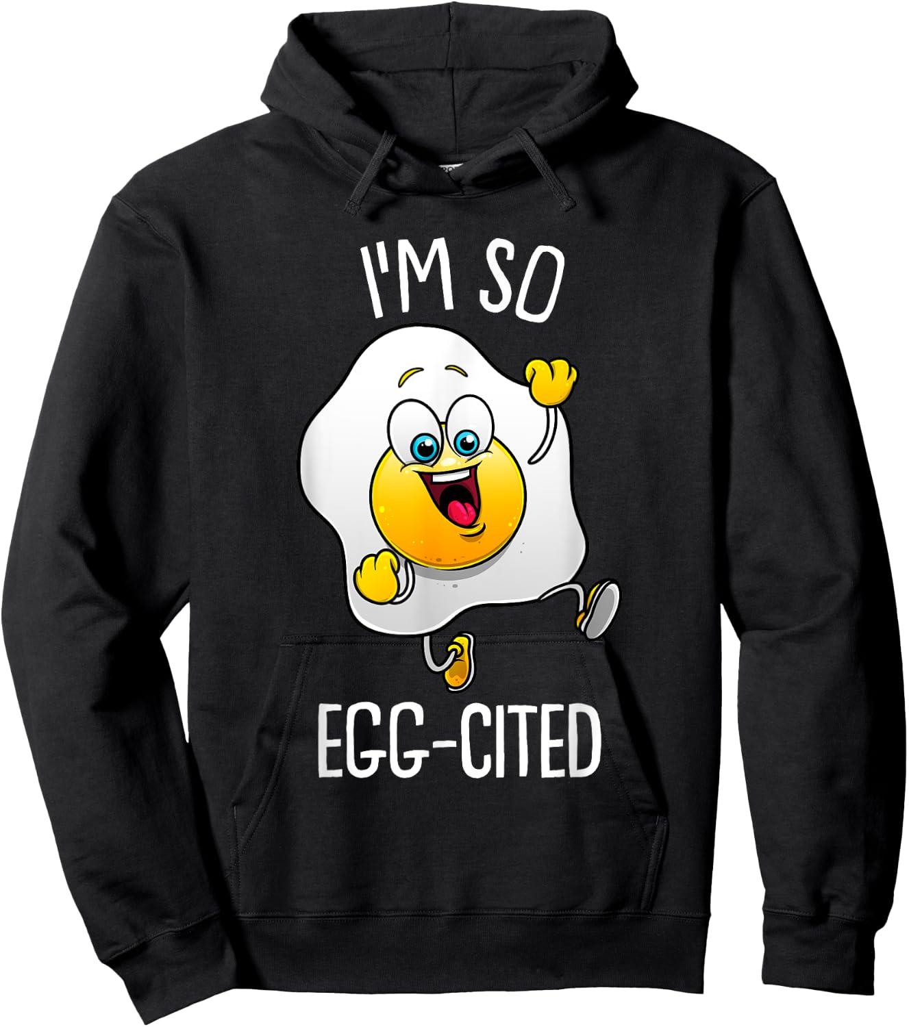 Funny Egg Gift Kids Men Women Cool Fried Egg Lover Food Pun Hoodie - Hoodie | Black