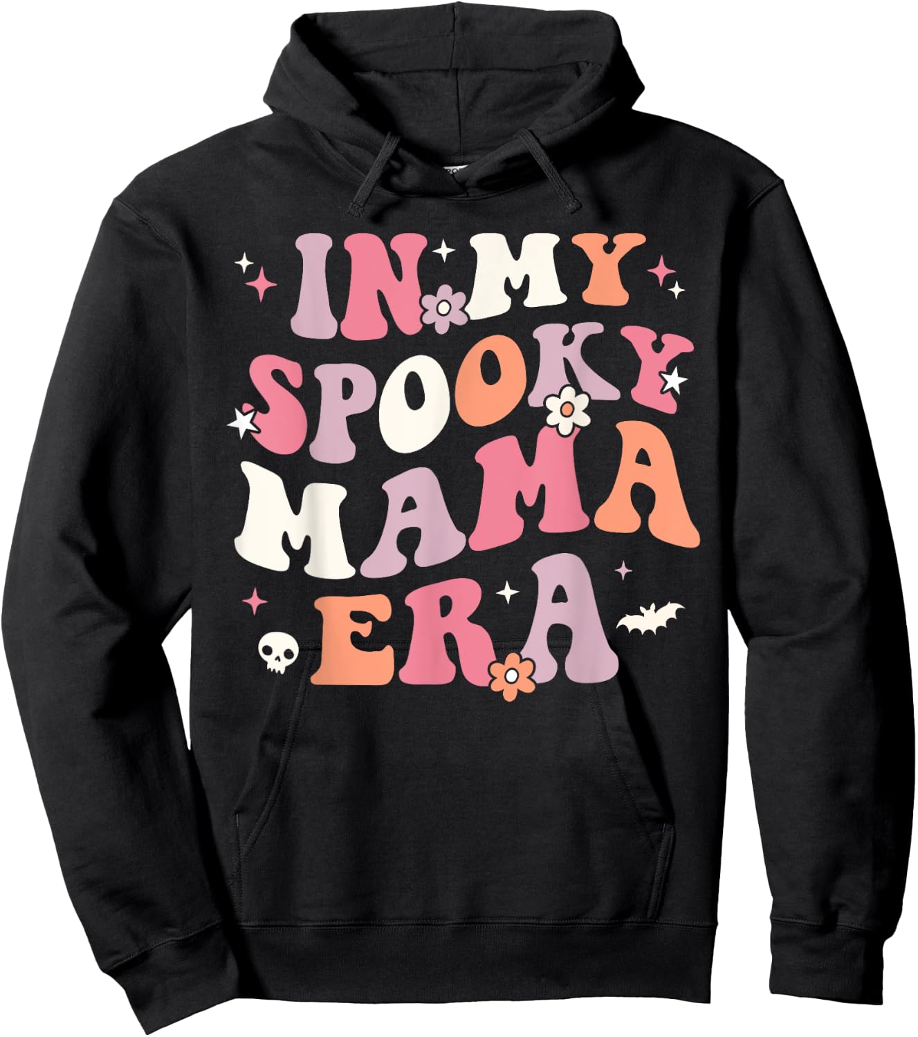 In My Spooky Mama Era Retro Halloween Witchy One Spooky Mom Hoodie - Hoodie | Black