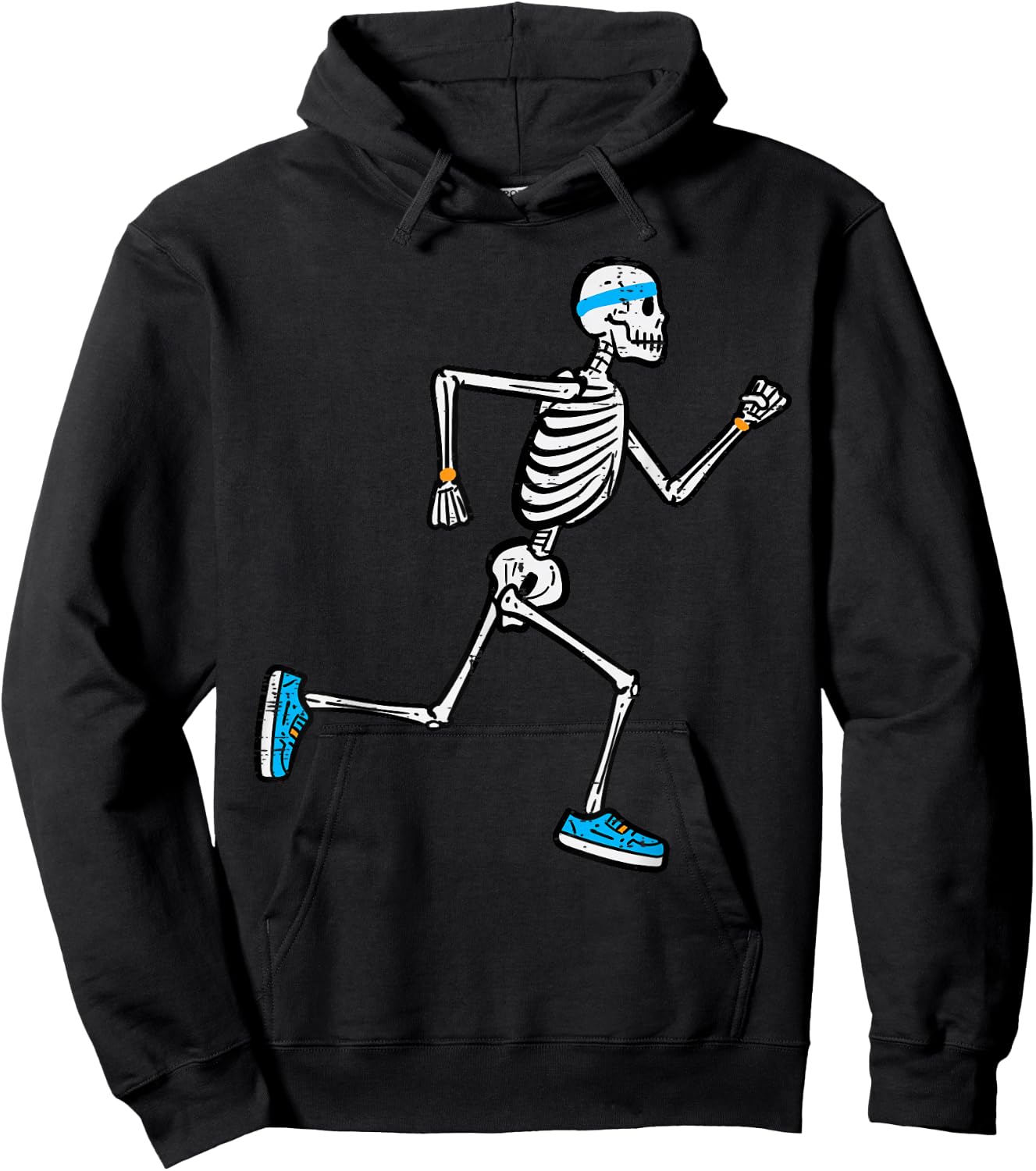 Halloween Skeleton Running Marathon Costume Men Women Kids Hoodie - Hoodie | Black