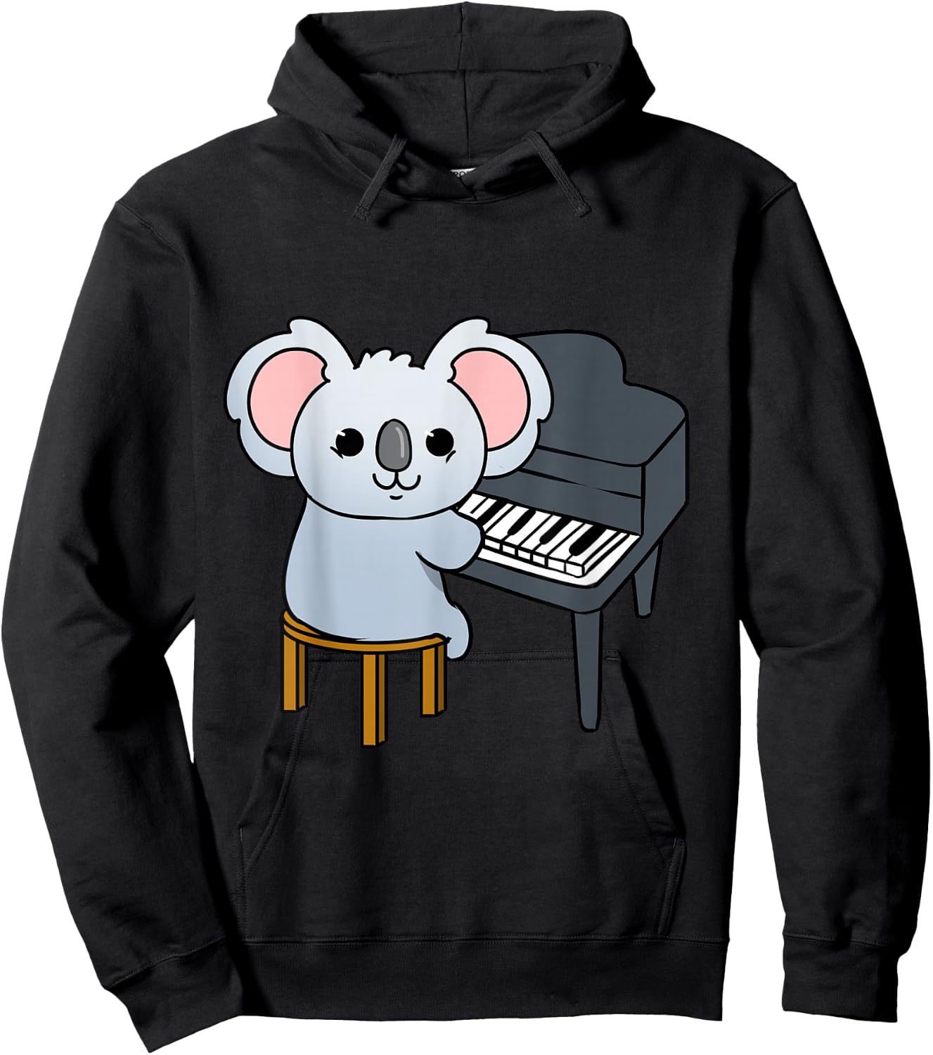 Koala Playing Piano Hoodie - Hoodie | Black