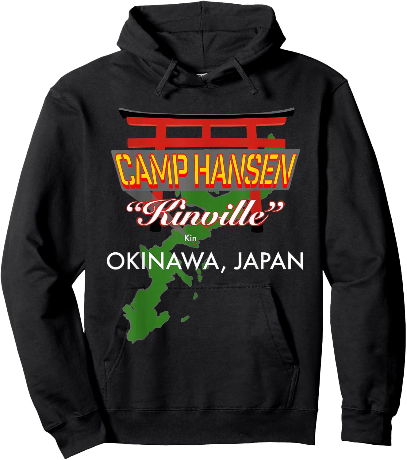 Camp Hansen, Kinville, Okinawa, Japan Hoodie - Hoodie | Black