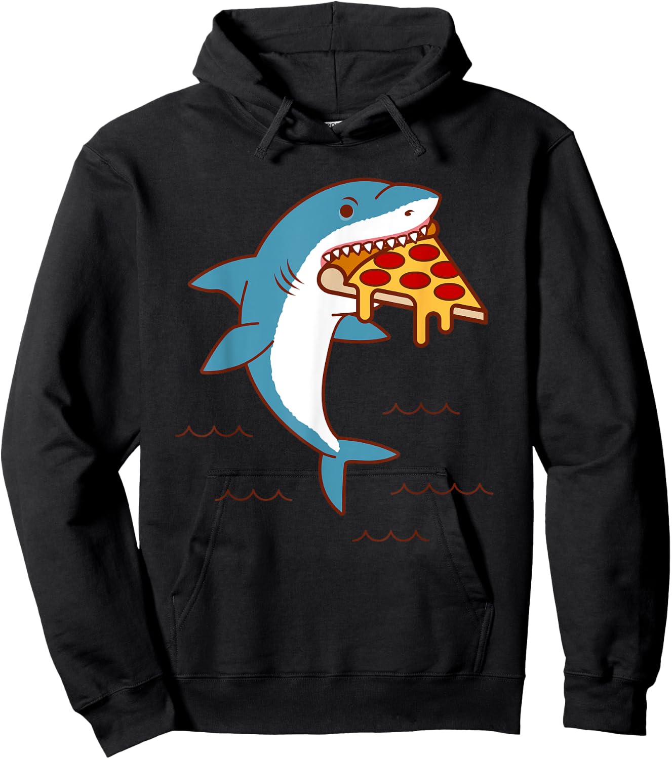 Pizza Shark Hoodie - Hoodie | Black