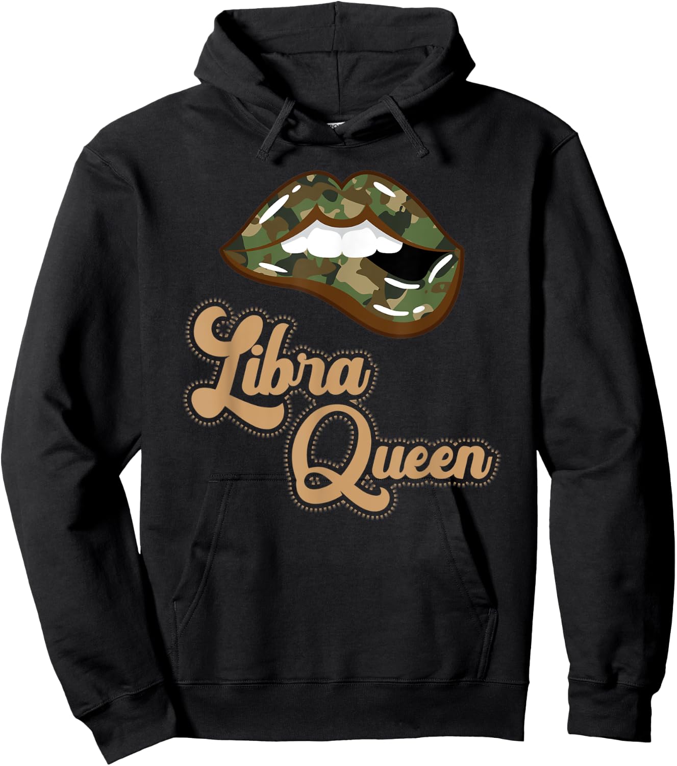 Lip Biting Libra Queen Birthday Gift Hoodie - Hoodie | Black