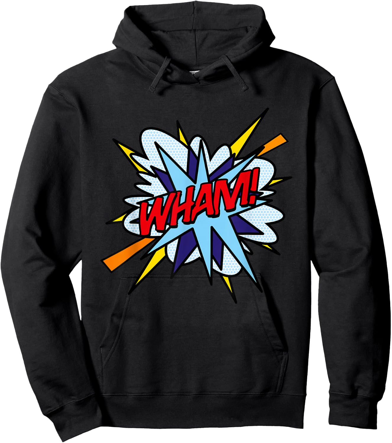 WHAM Comic Book Pop Art Fun Superhero Design Hoodie - Hoodie | Black