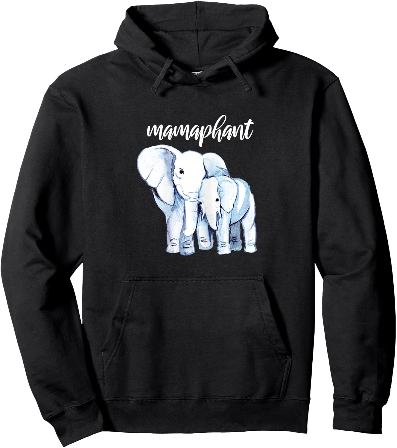 Mamaphant shirt Mama Elephant Mom Gift Mothers Day Hoodie - Hoodie | Black
