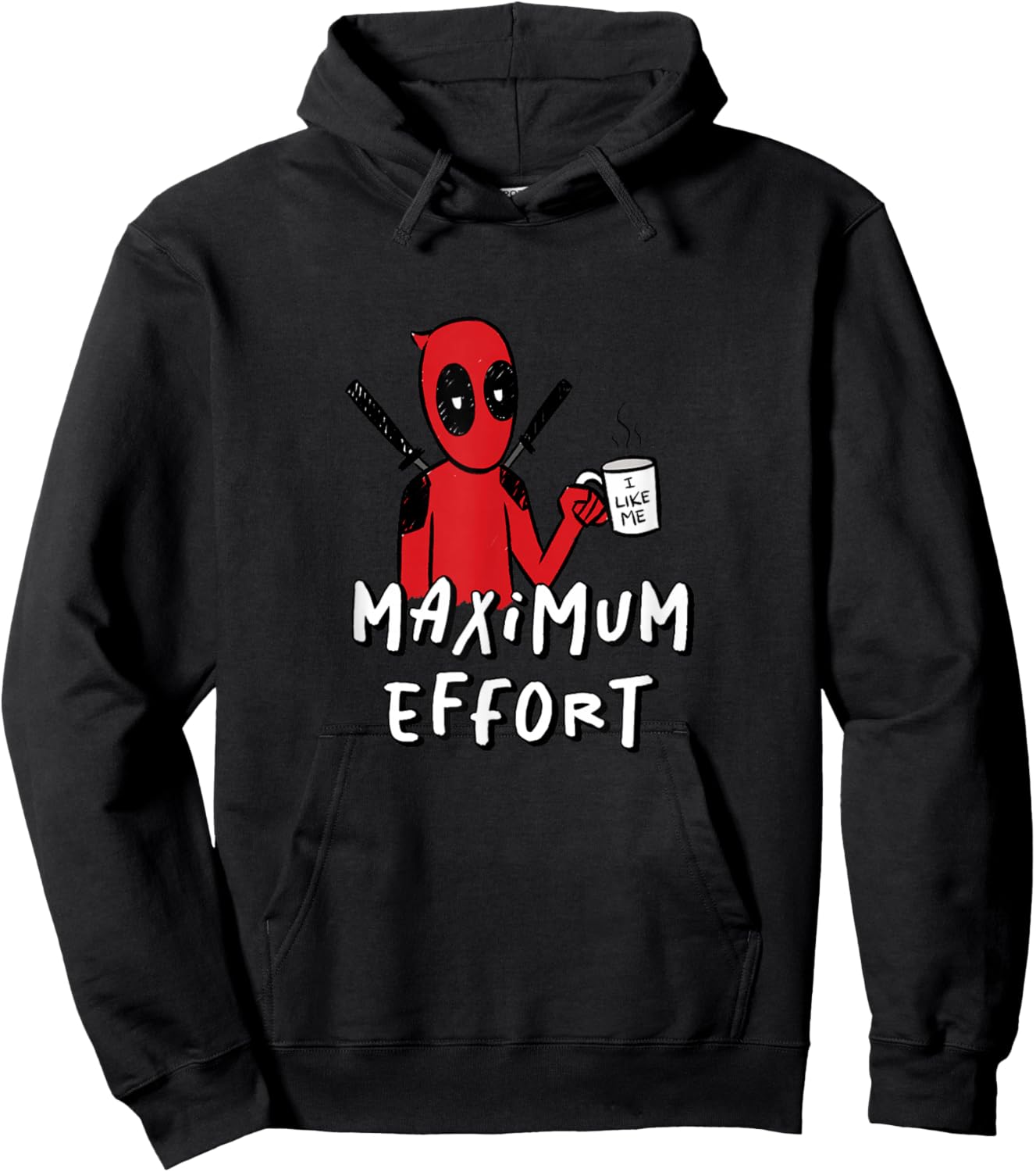 Marvel Studios Deadpool & Wolverine Maximum Effort Coffee Hoodie - Hoodie | Black