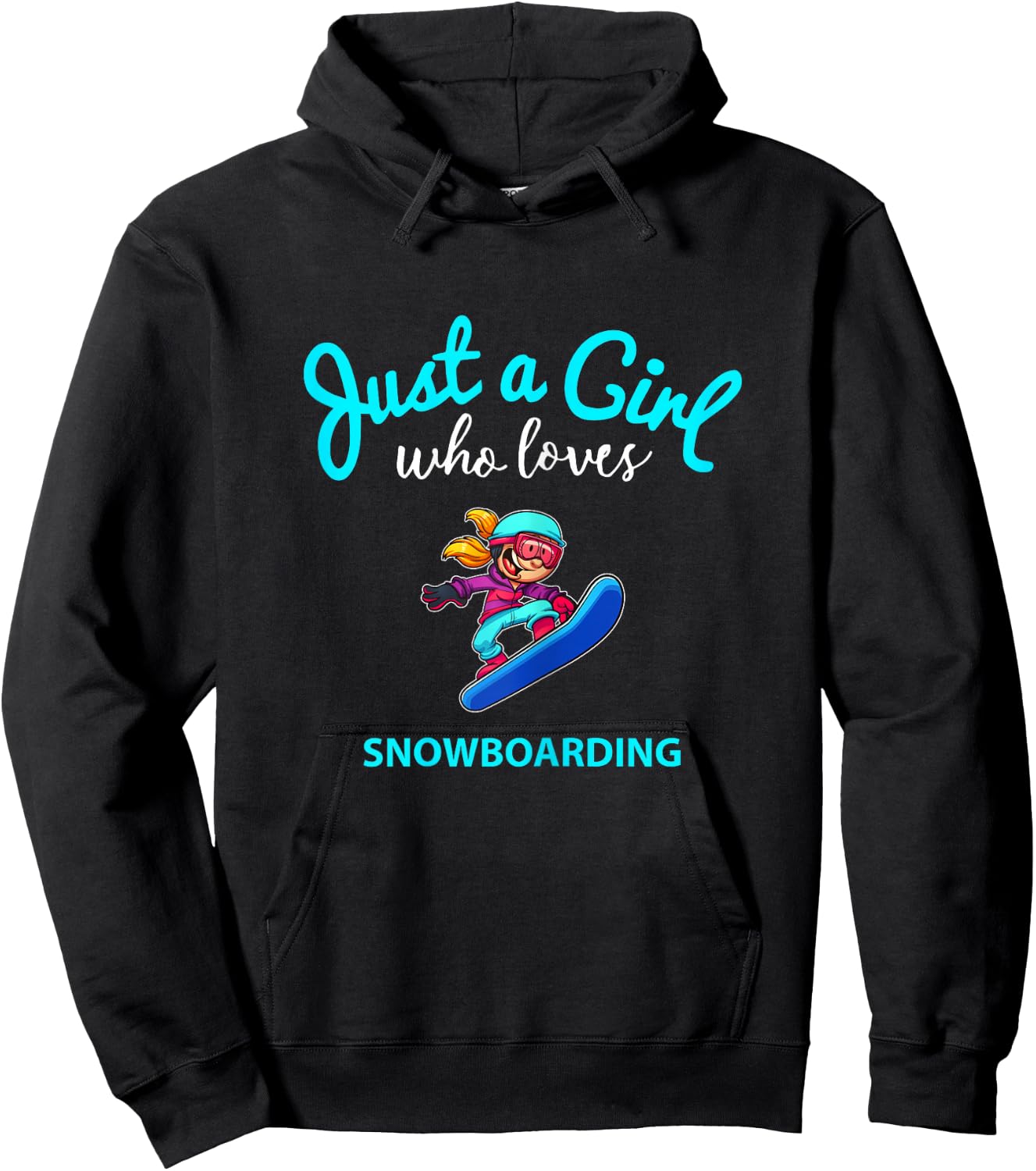 Snowboard Jersey for Girls | Children's Snowboarding Hoodie - Hoodie | Black