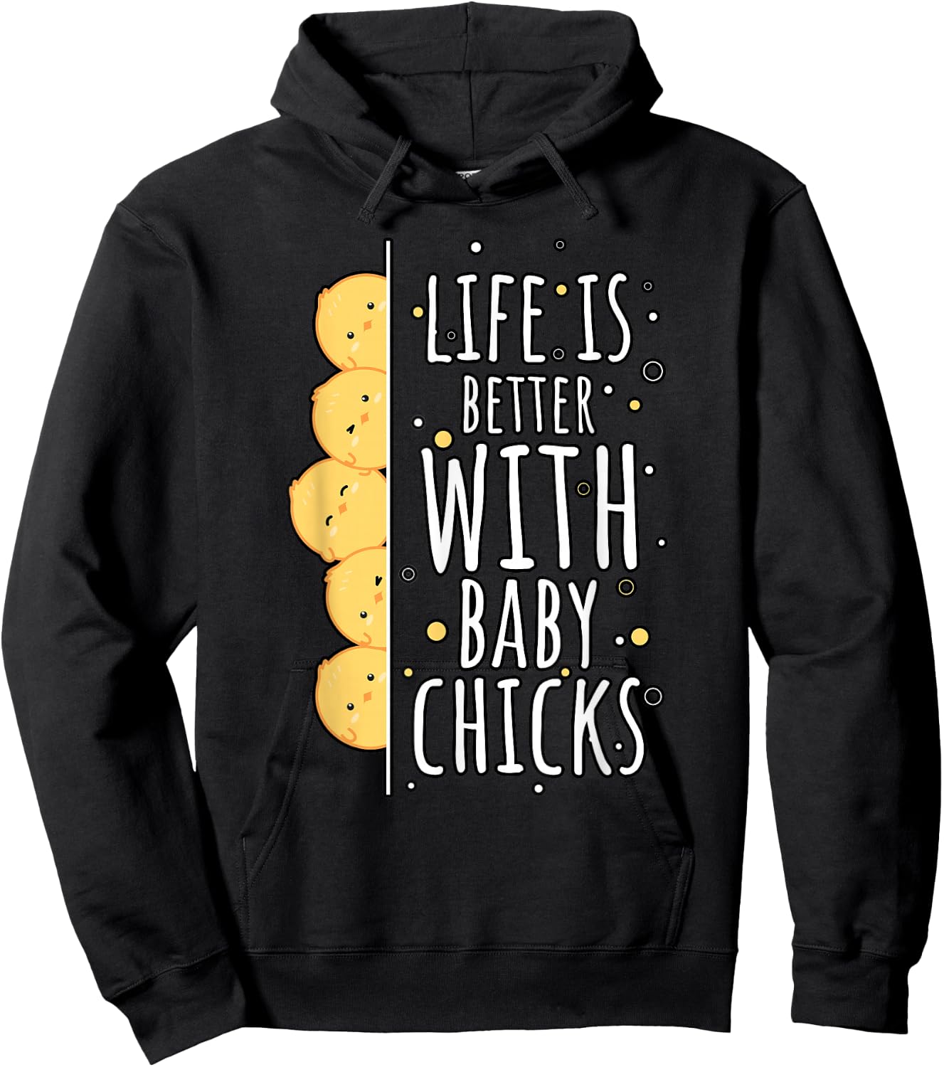 Japanese Kawaii Chicken Farming Spring Easter Baby Chicks Hoodie - Hoodie | Black