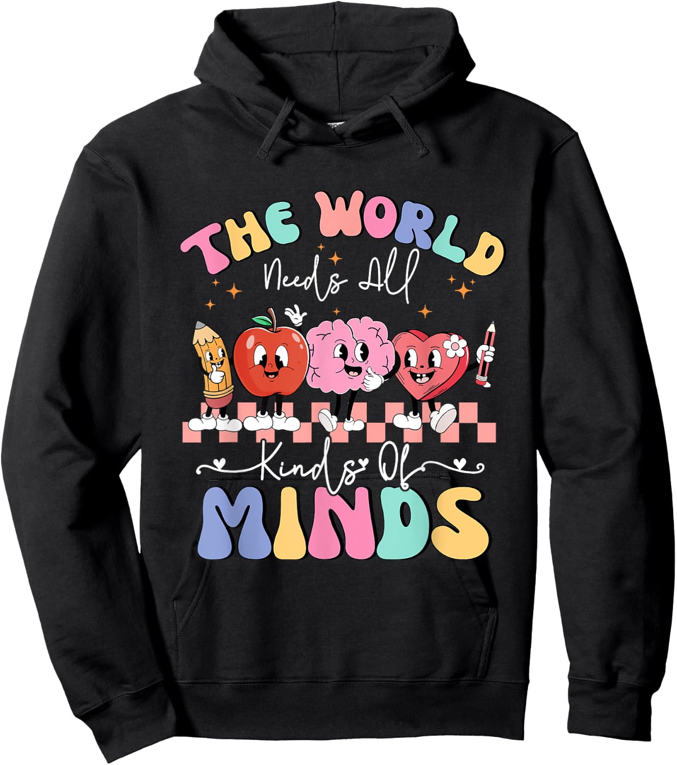 The World Needs All Kinds of Minds Special Education Teacher Hoodie - Hoodie | Black