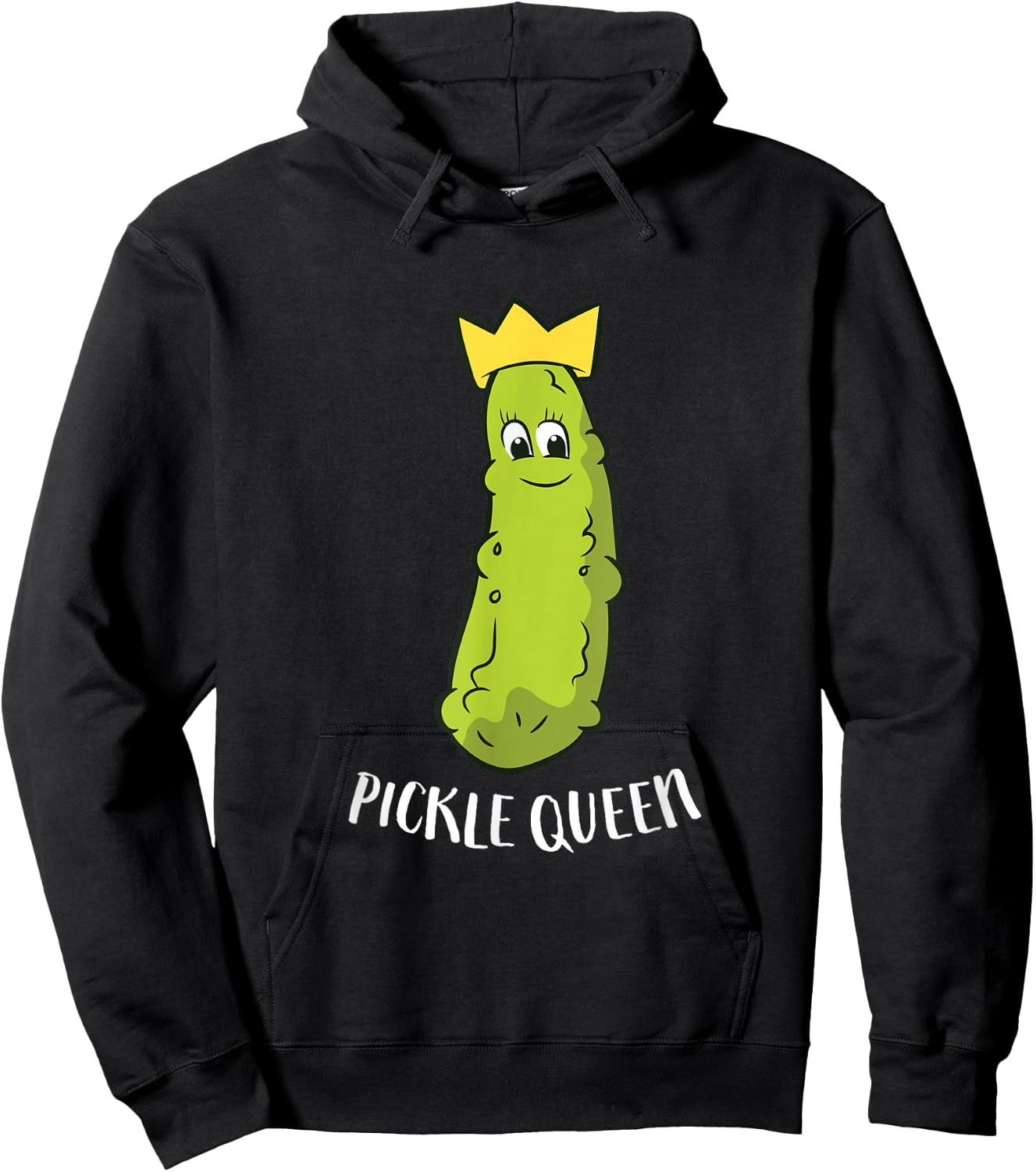 Funny Pickle Queen Funny Cucumber Pickle Girl Hoodie - Hoodie | Black
