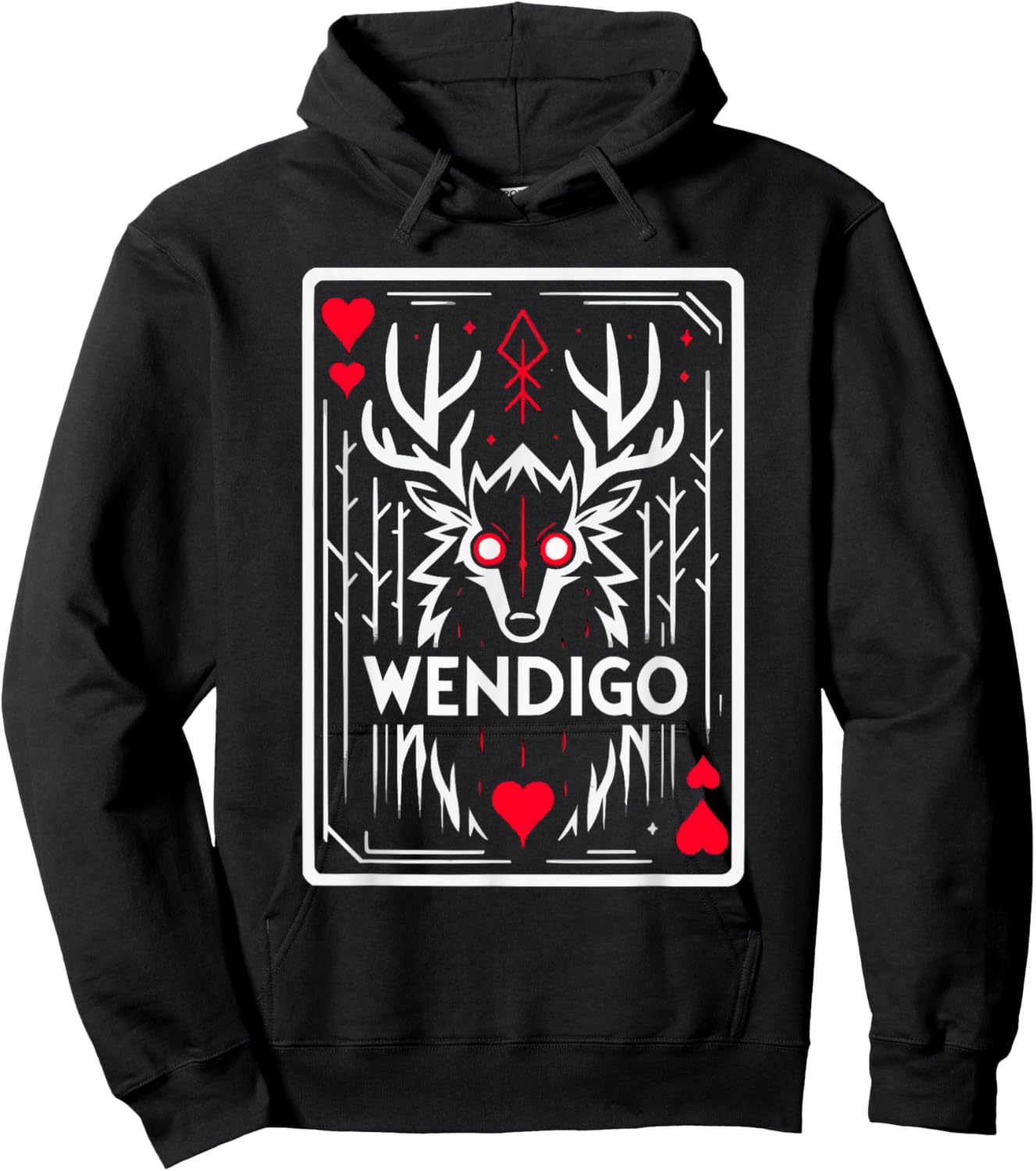 Wendigo Monster Legendary Creature Cryptozoology Cryptid Hoodie - Hoodie | Black