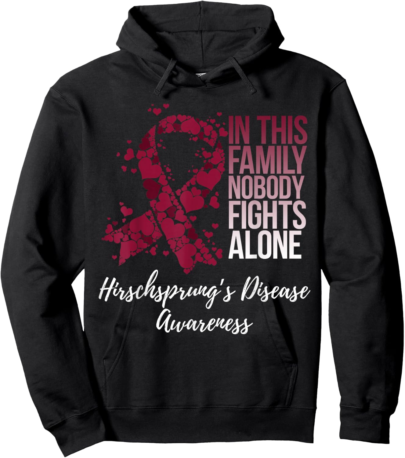 Family Support Hirschsprung’s Disease Awareness Hoodie - Hoodie | Black