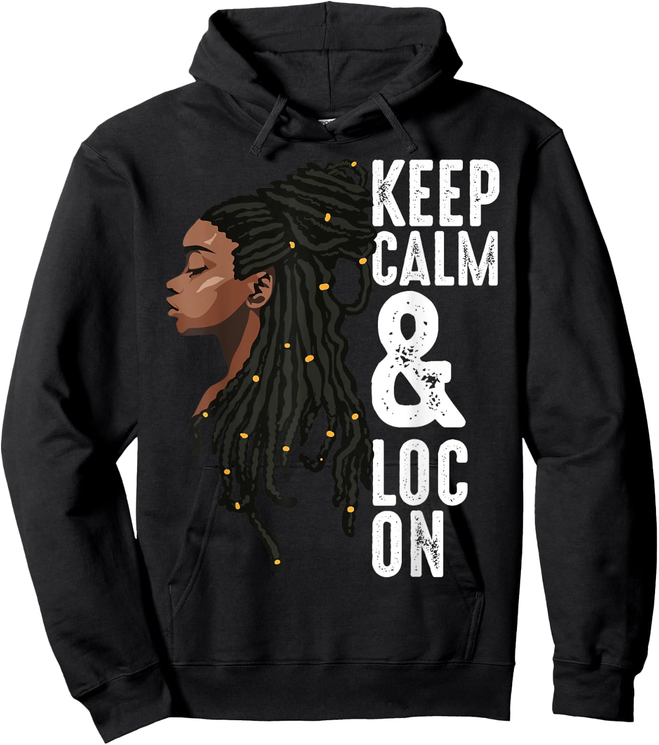 Funny Black Melanin Dreadlocks Gift Cute Afro Loc Girl Women Hoodie - Hoodie | Black