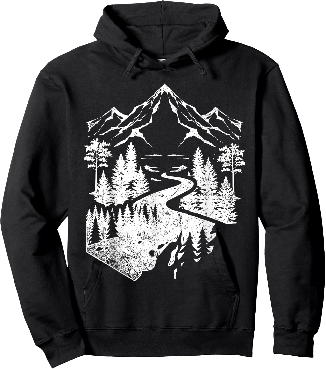 Wildlife Nature Mountains Hiking Outdoor Trees Forest Hoodie - Hoodie | Black