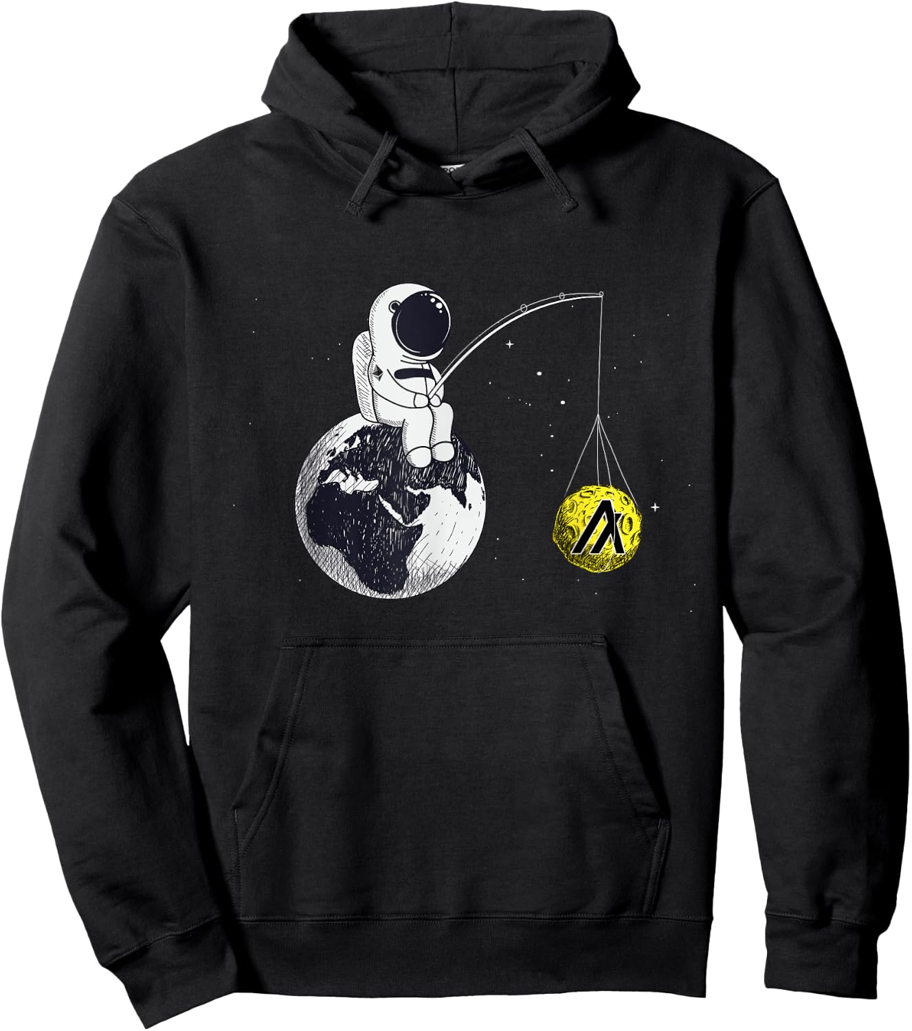 Cryptocurrency Talk - Algorand To The Moon Space Man Merch Hoodie - Hoodie | Black