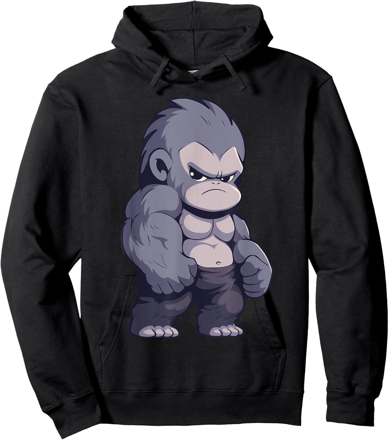 Buff Alpha Silverback Gorilla Ape Design Boxing Gorilla Gym Hoodie - Hoodie | Black