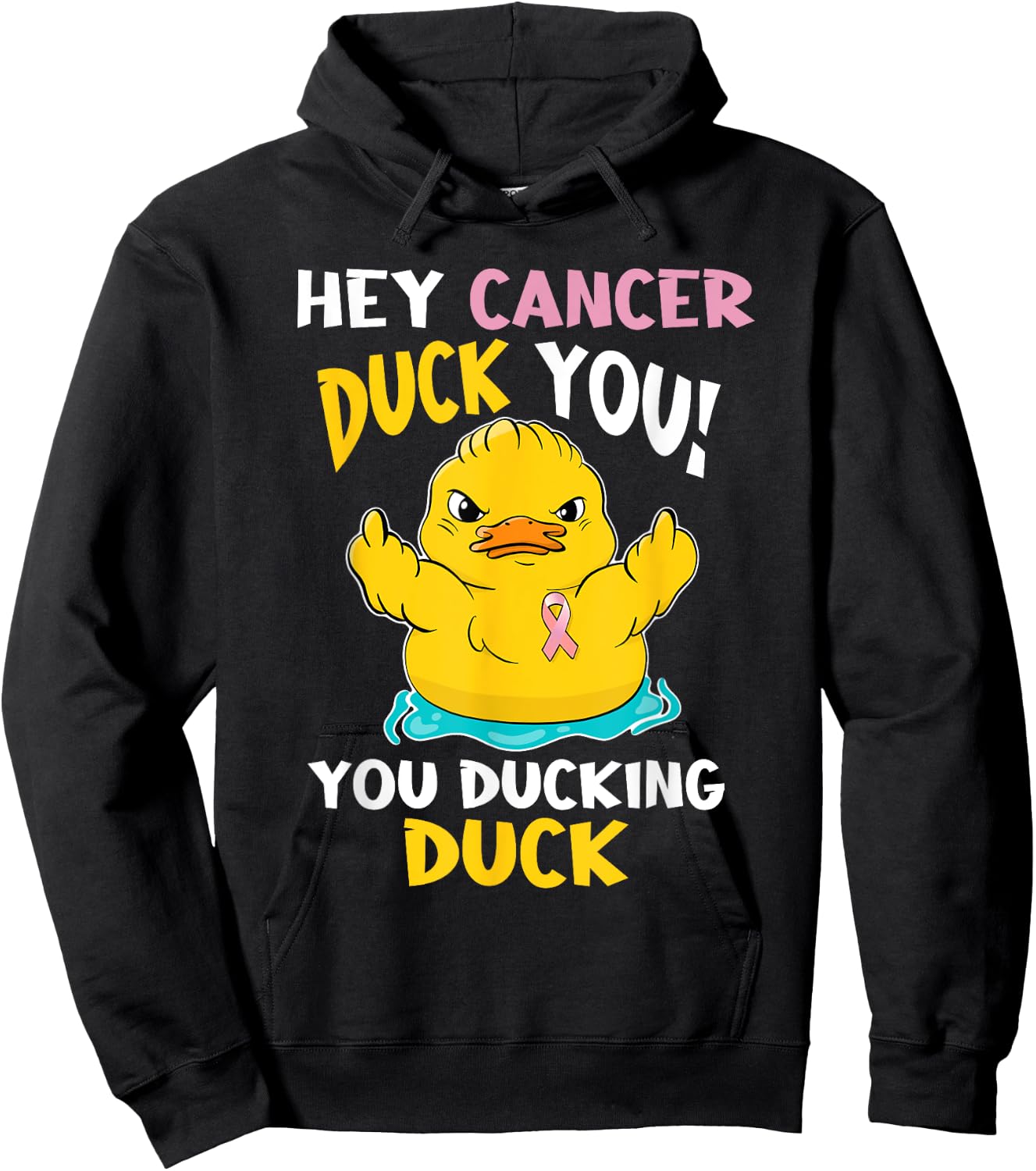Daring Duckie - Breast Cancer Warrior Hoodie - Hoodie | Black