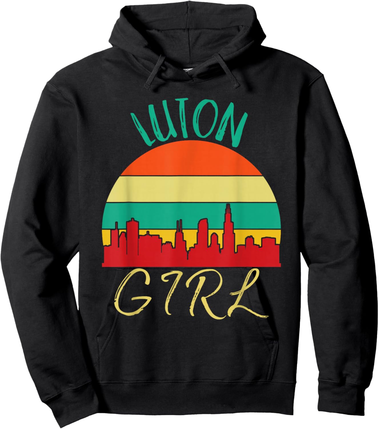 Luton Girl Love Luton Souvenir Hoodie - Hoodie | Black