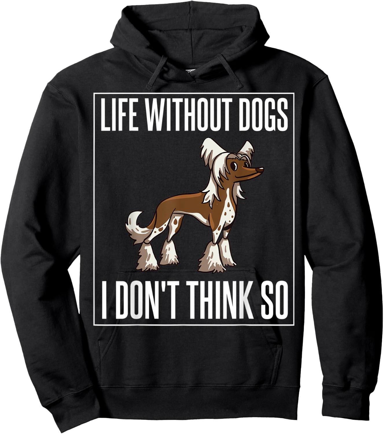 Chinese Crested Powderpuff Dog Gift Puppies Owner Lover Men Women Kids Hoodie - Hoodie | Black