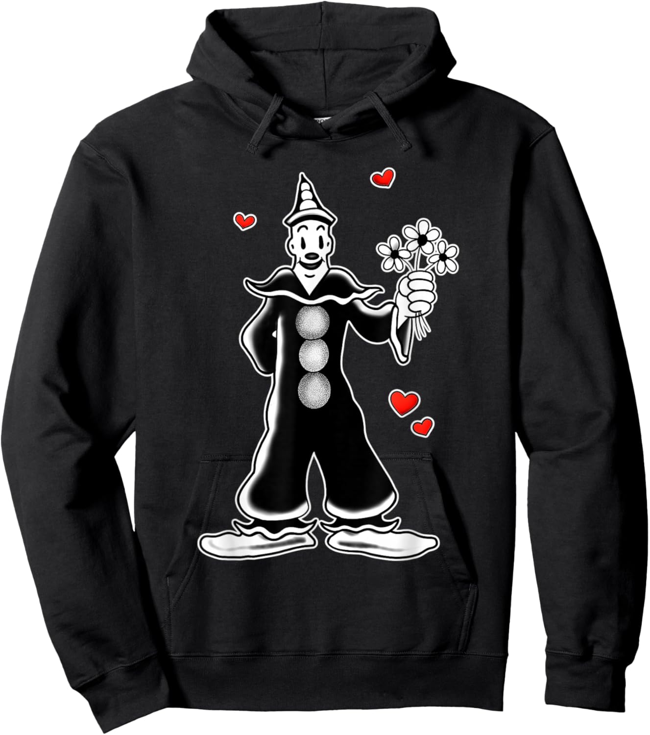 Koko the Clown Love x Flowers x Hearts Hoodie - Hoodie | Black