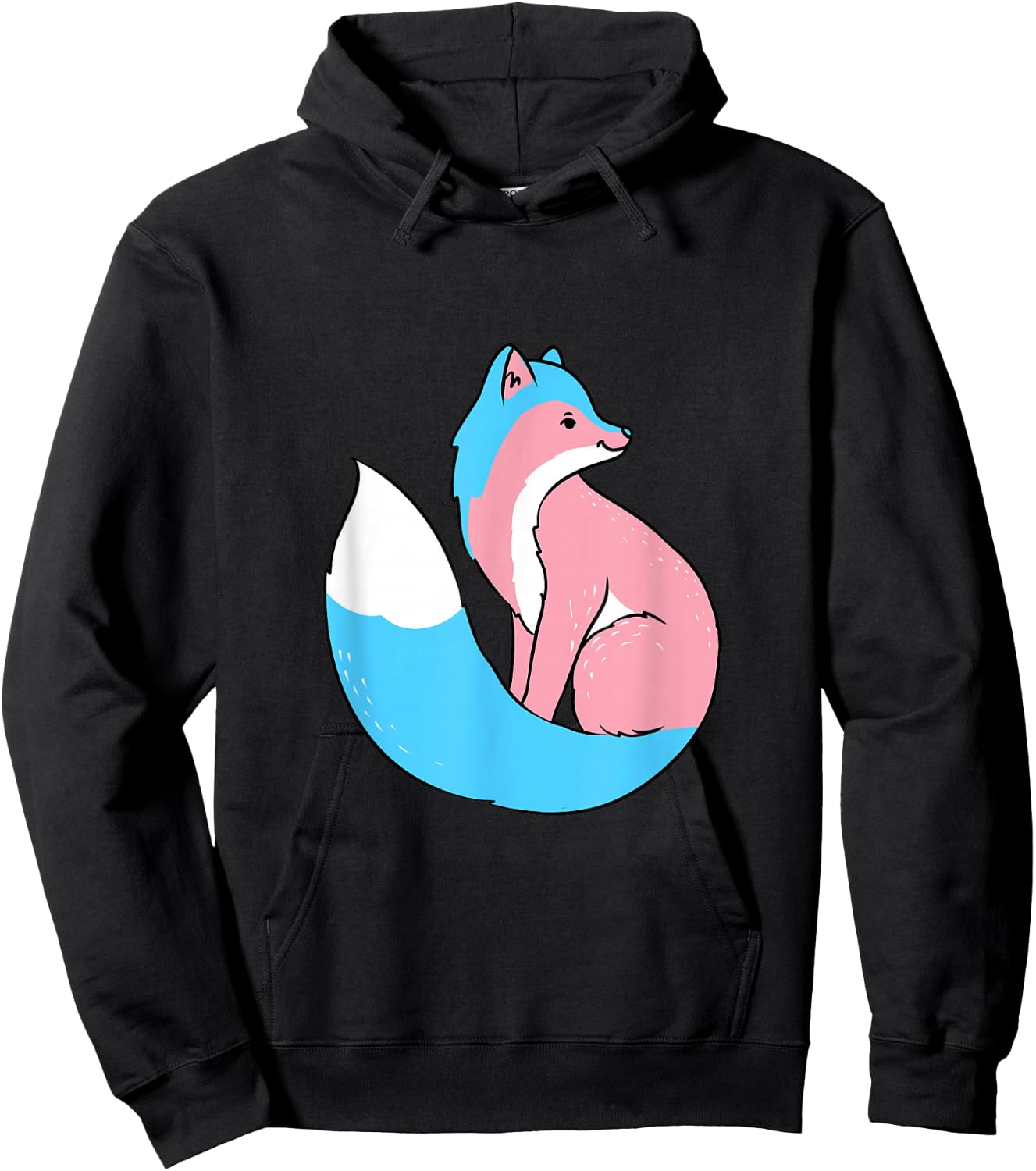Trans Pride Fox Transgender Hoodie - Hoodie | Black