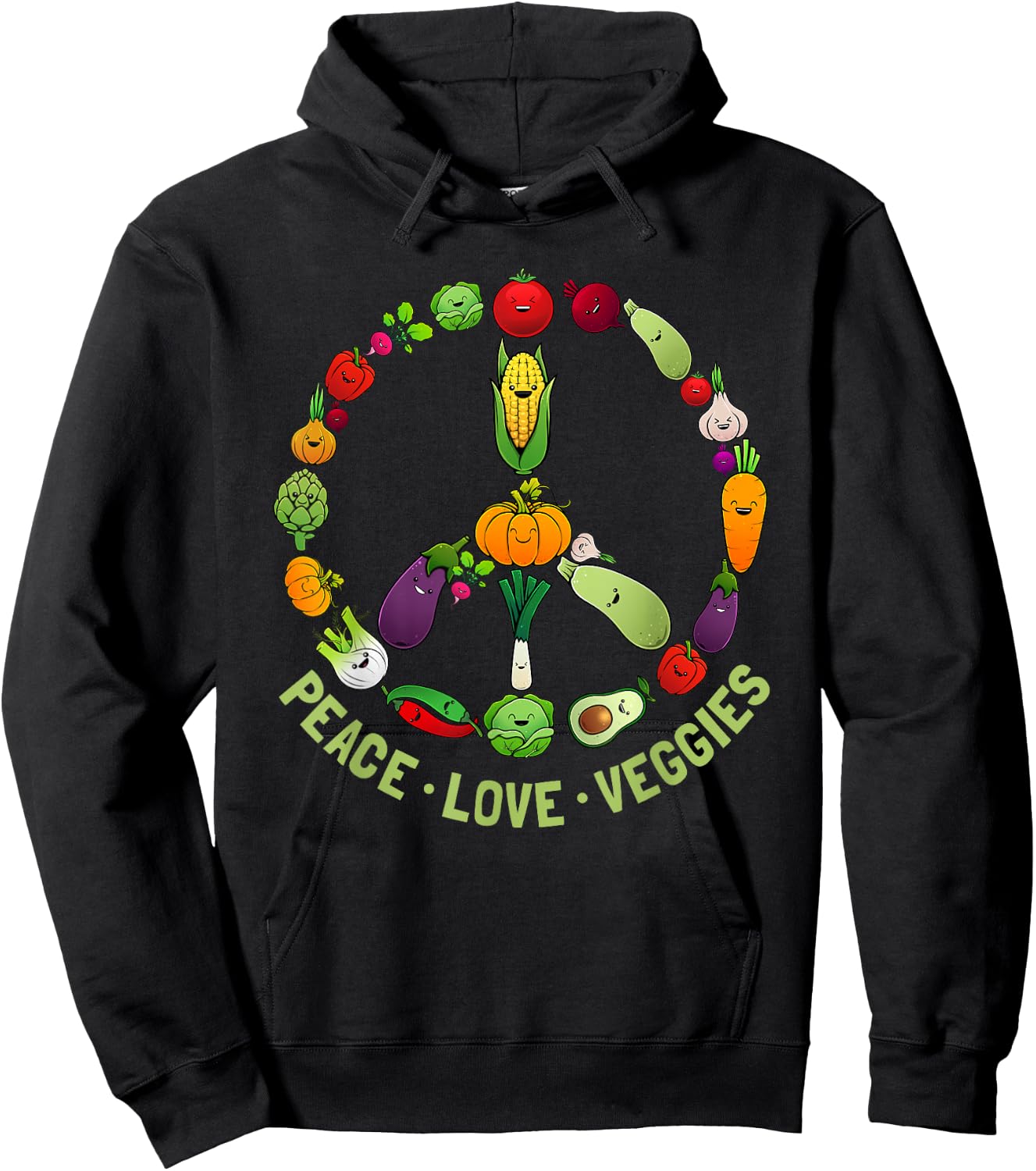 Funny Vegetarian Gift Men Women Cool Vegan Veggie Veganism Hoodie - Hoodie | Black