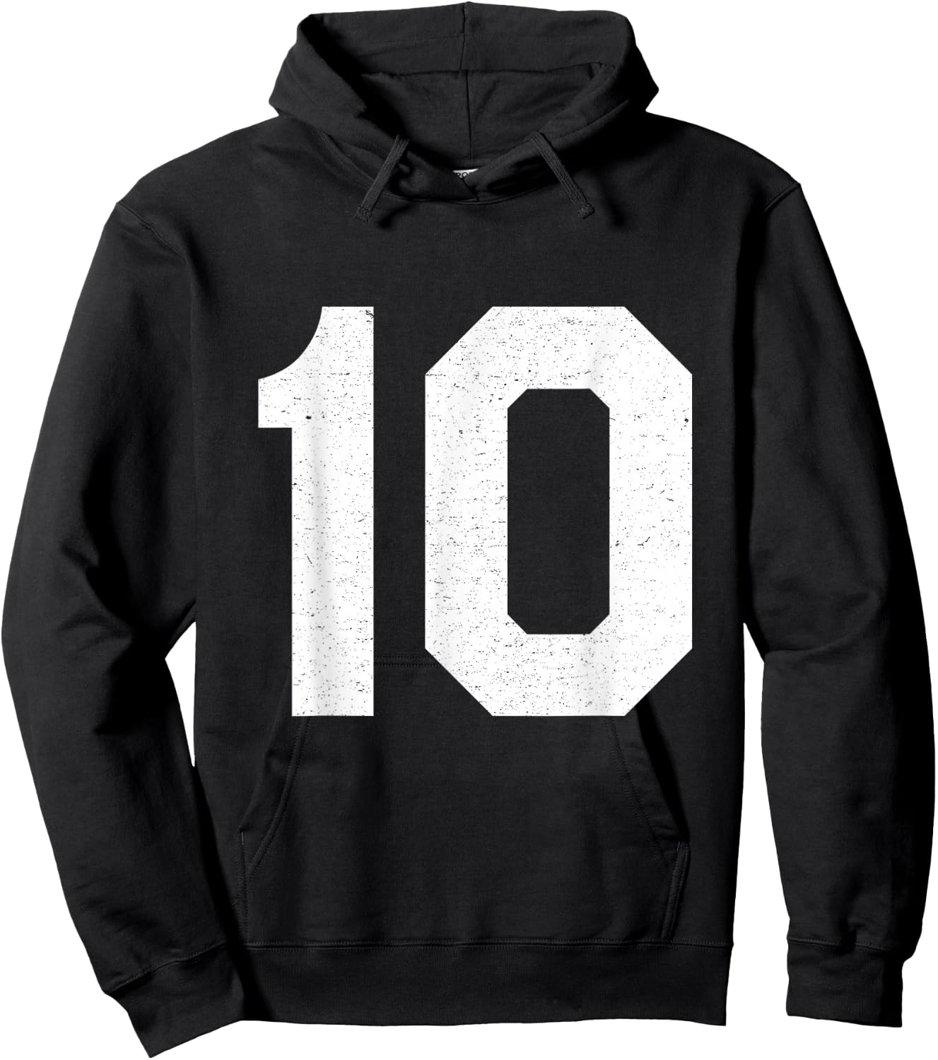Jersey Uniform Number #10, 10th Birthday, 10th Place Hoodie - Hoodie | Black