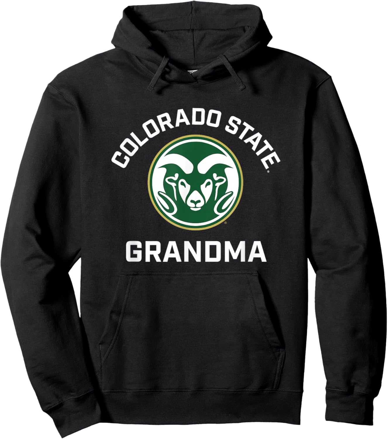 Colorado State University Rams Arched Grandma Hoodie - Hoodie | Black