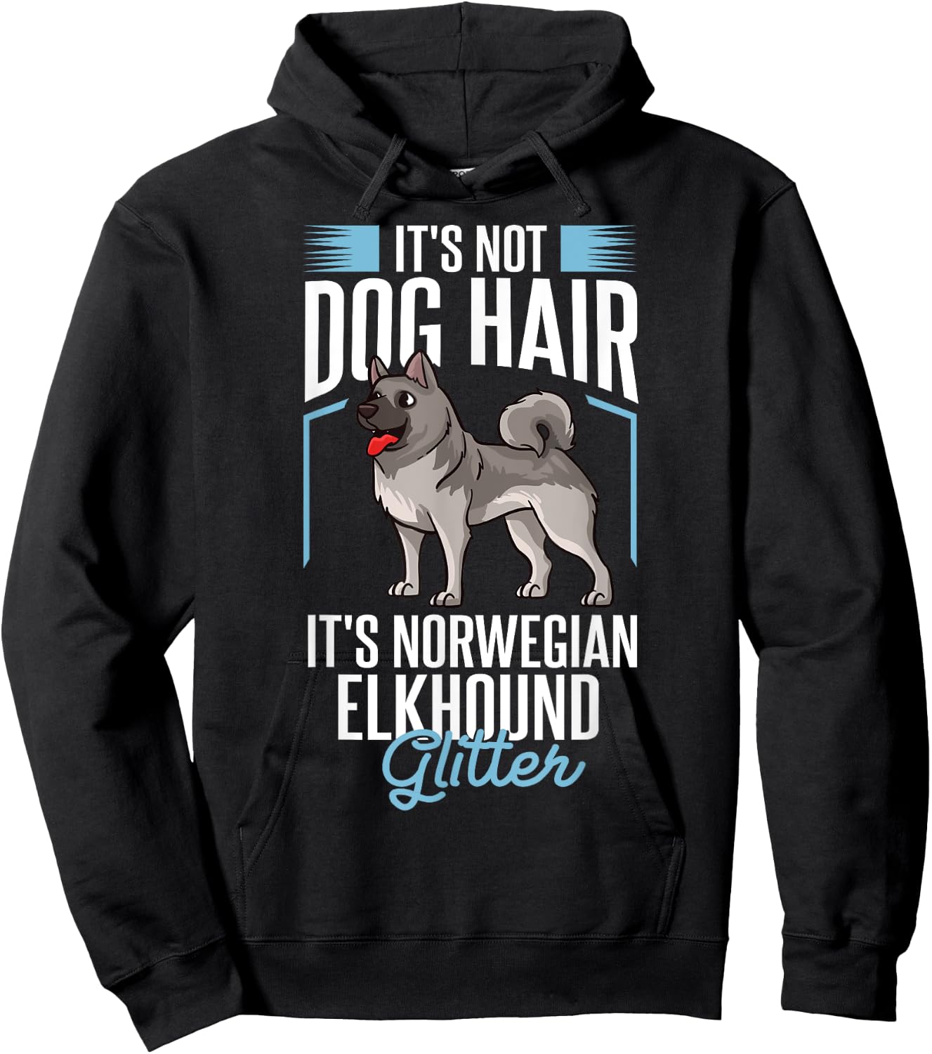 Norwegian Elkhound Dog Gift Puppies Owner Lover Hoodie - Hoodie | Black