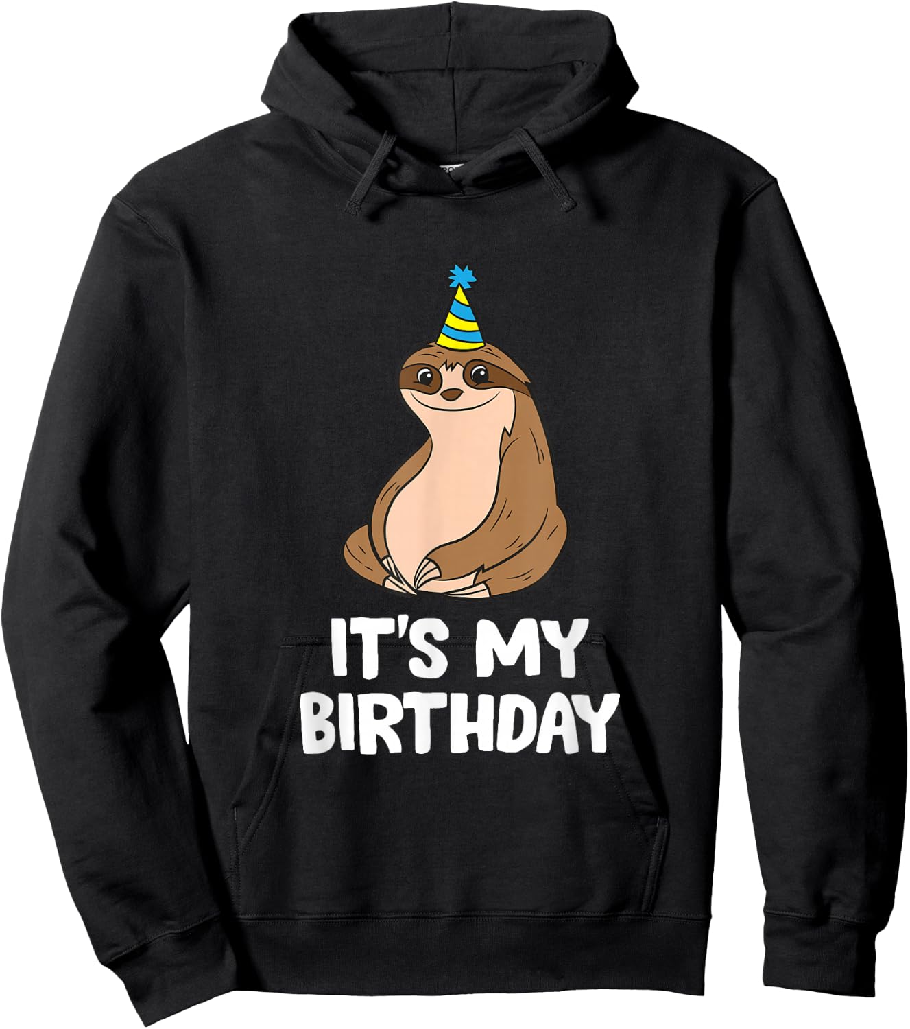 The Sloth Lover Store -Adults & Kids Sloth Birthday - Black, Small Hoodie - Hoodie | Black