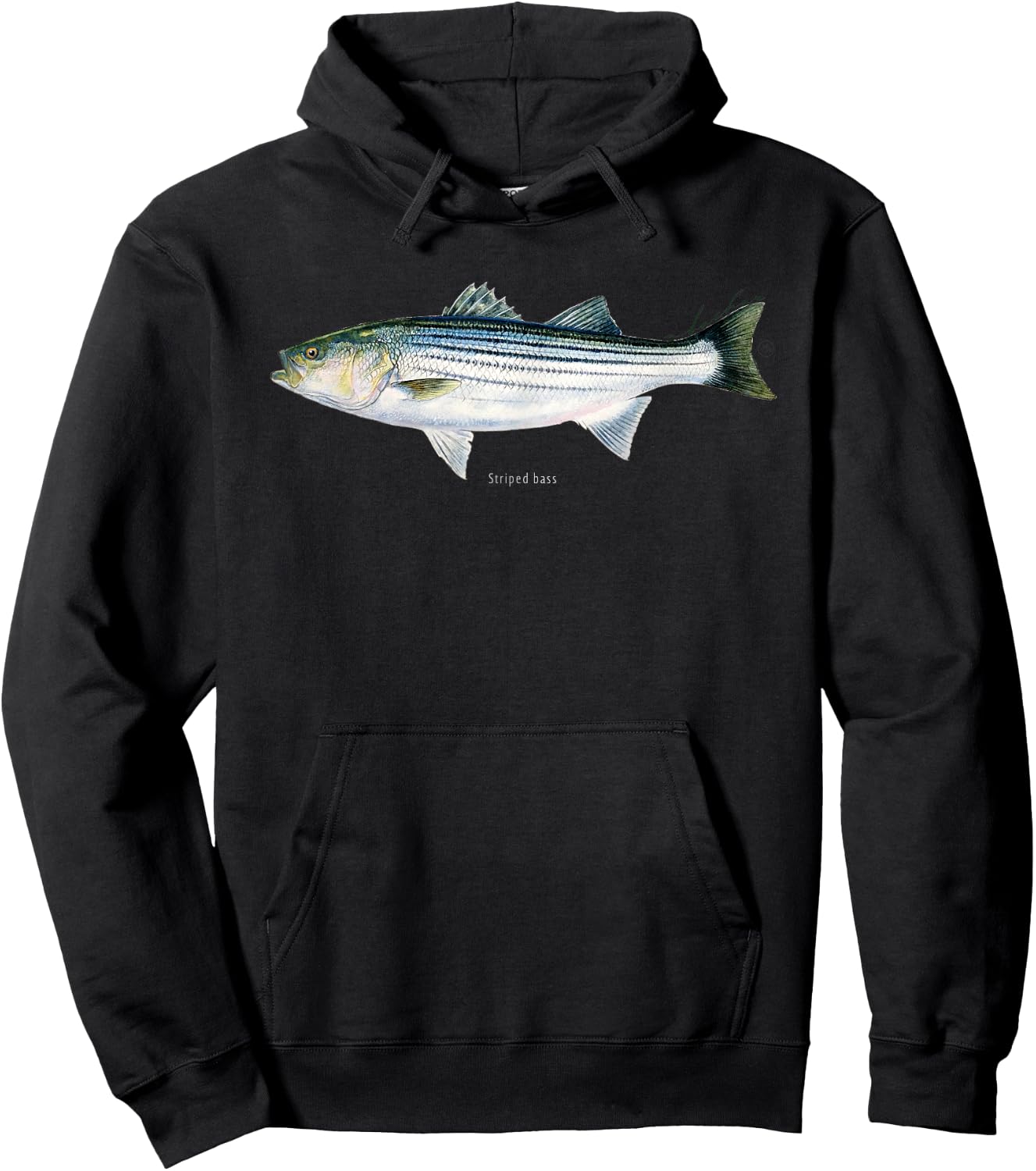 Studio Abachar Striped Bass Striper Hoodie - Hoodie | Black