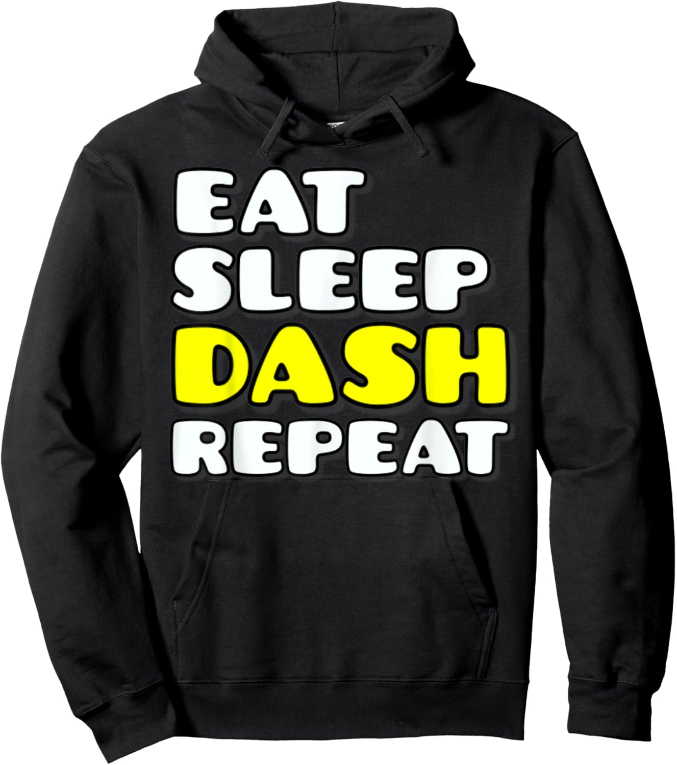 Eat Sleep Dash Repeat Video Game Geometry Video Gamer Hoodie - Hoodie | Black