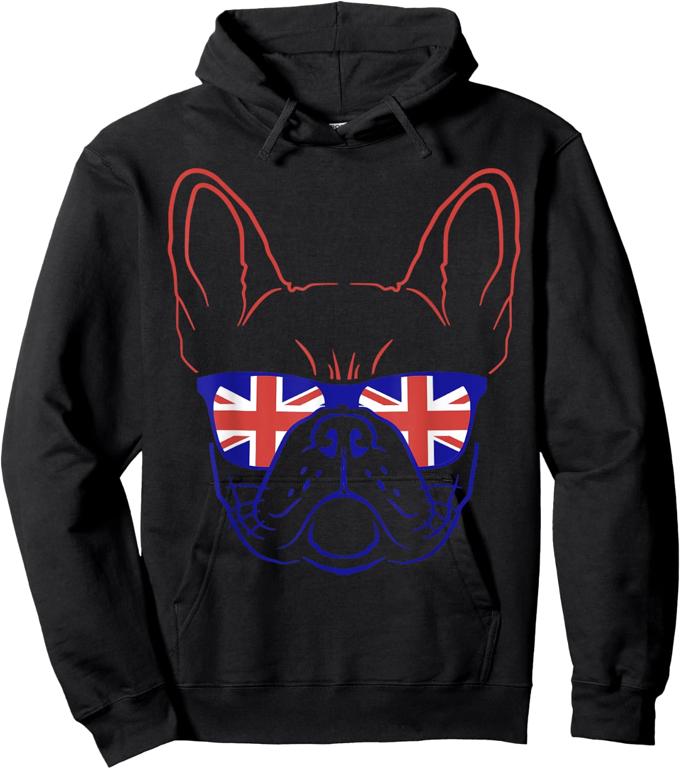 Great Britain Flag Shirt Independence Day Symbol English Dog Hoodie - Hoodie | Black