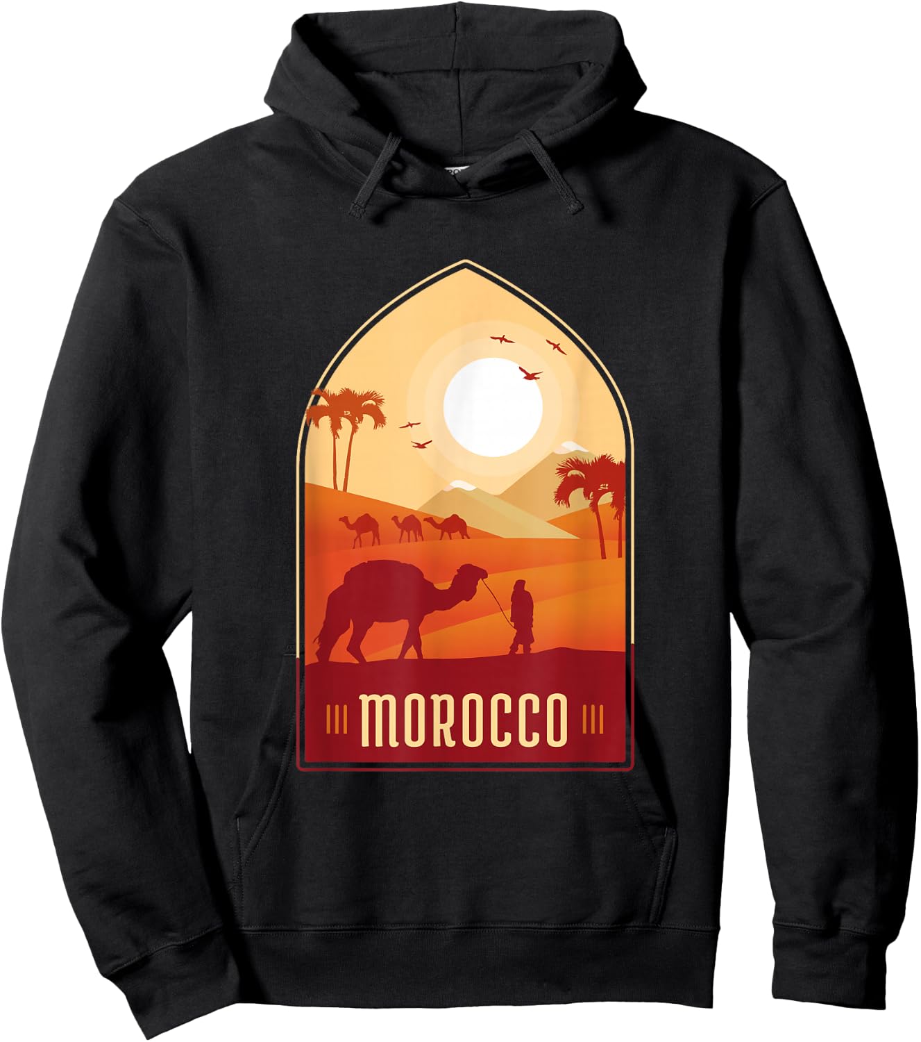 Morocco hospitality comfort health art history soccer fans Hoodie - Hoodie | Black