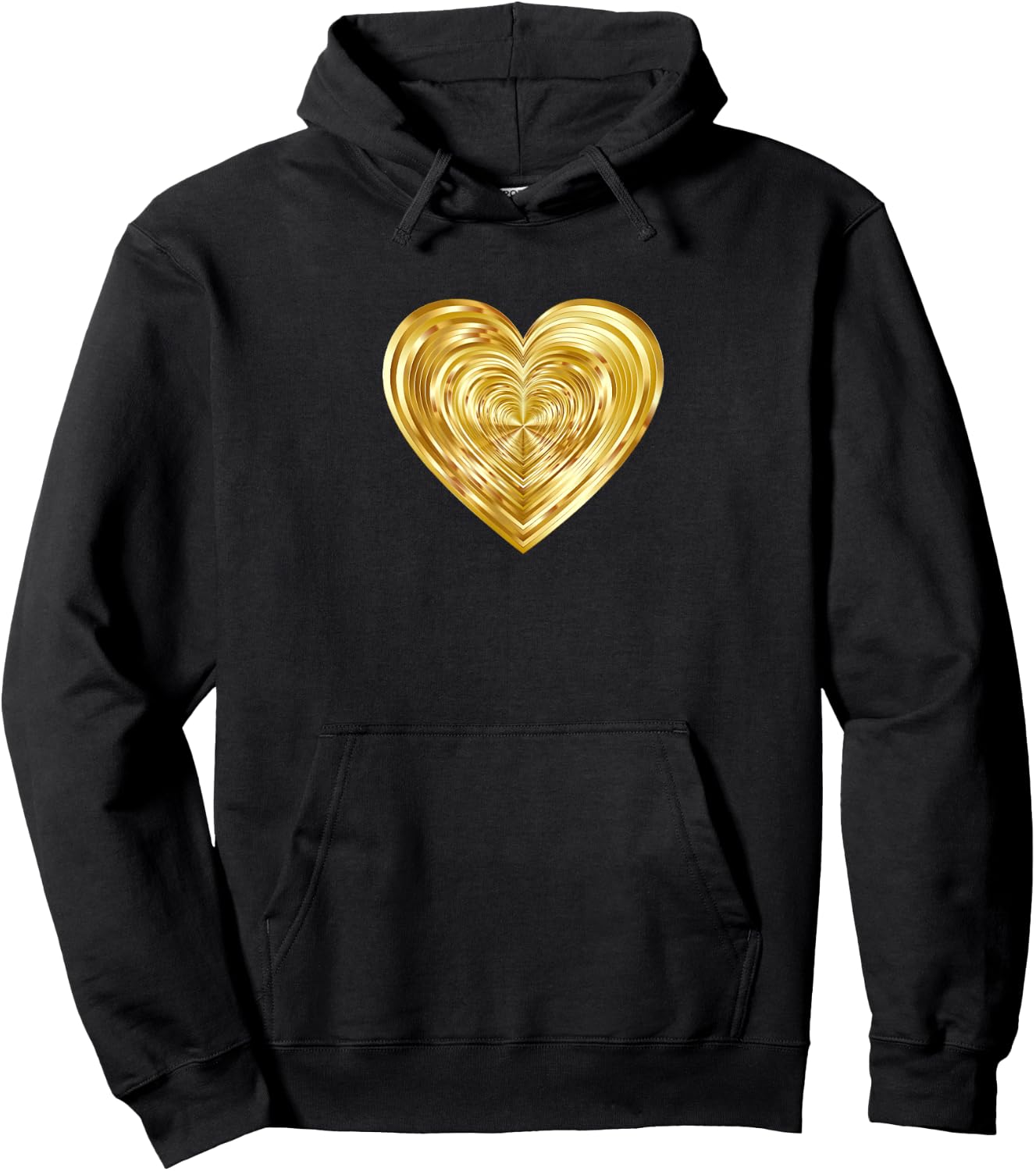 Gold Heart Hoodie - Hoodie | Black