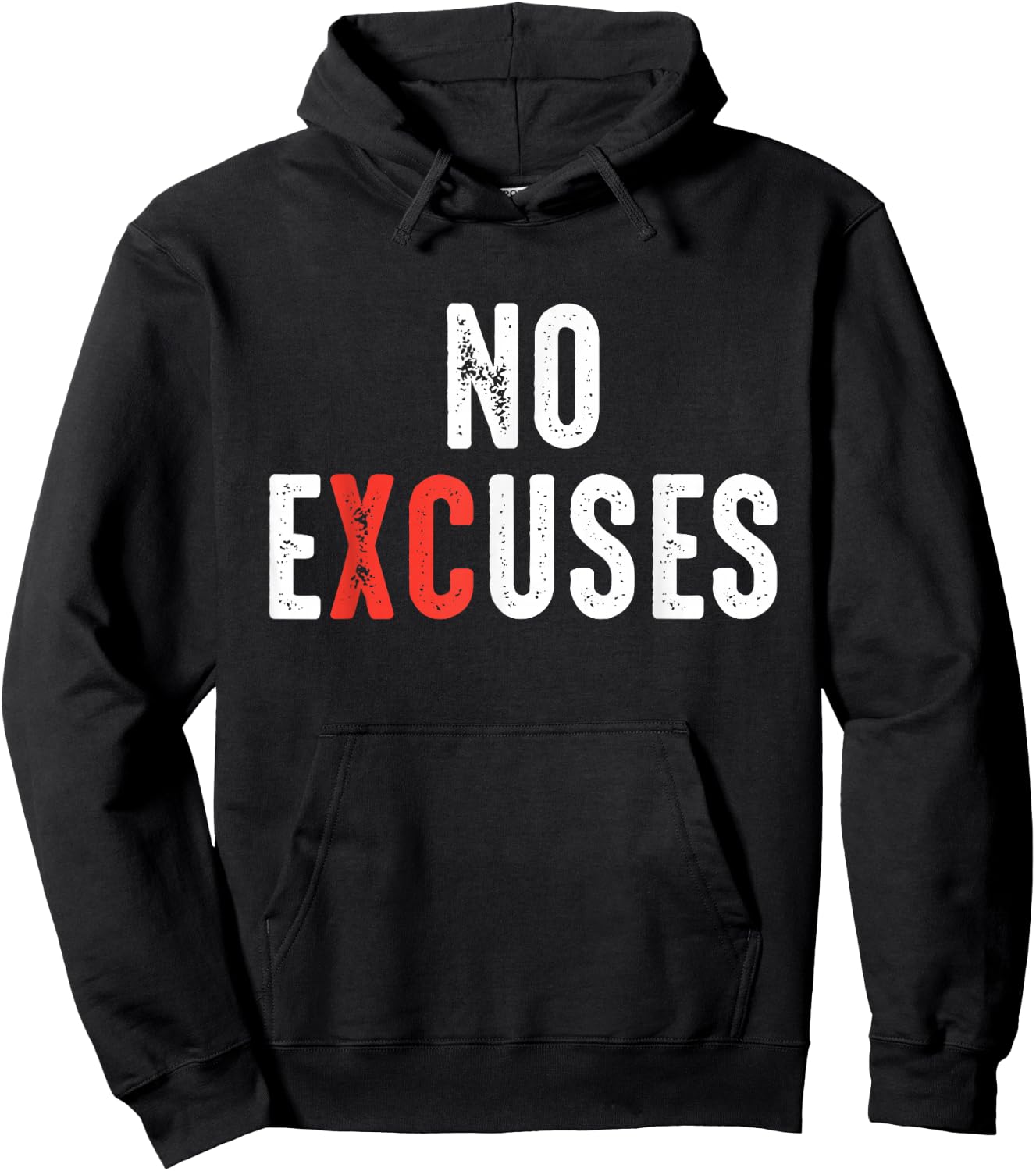 Cross Country Track Running for Vintage XC Runner No Excuses Hoodie - Hoodie | Black