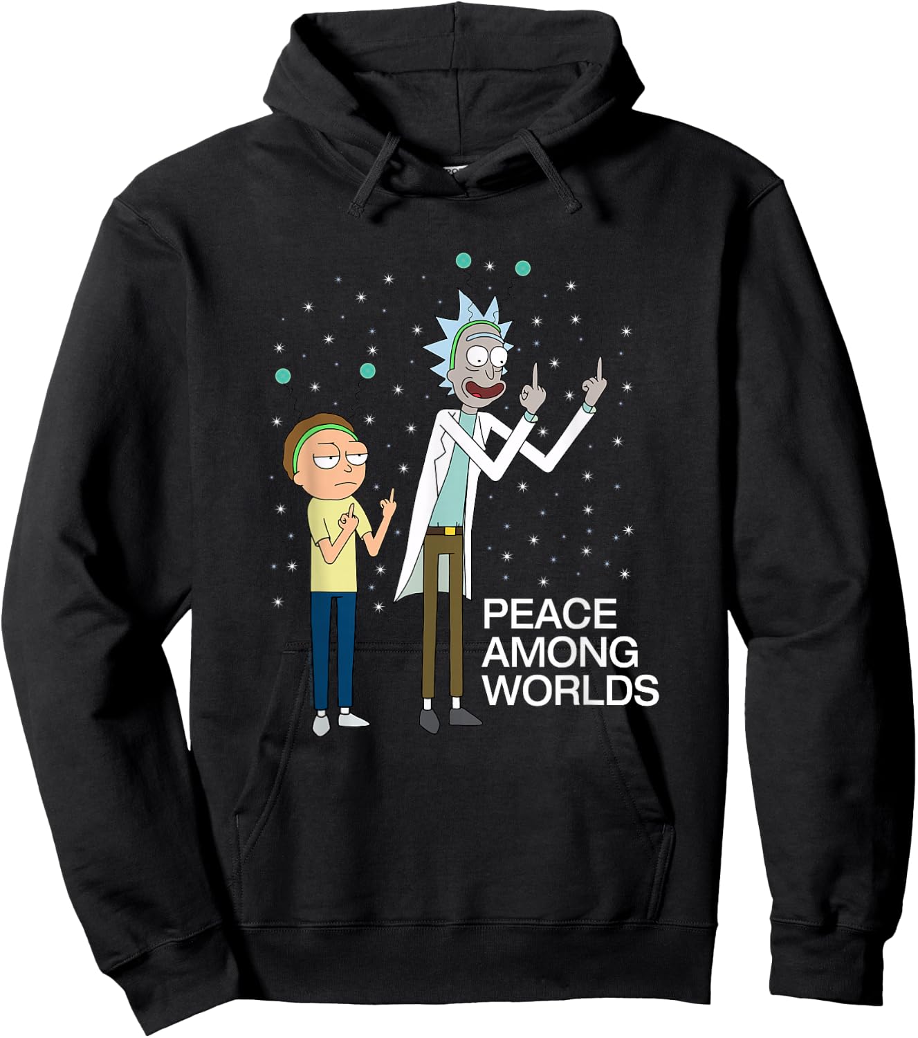 Rick and Morty Peace Among Worlds Hoodie - Hoodie | Black