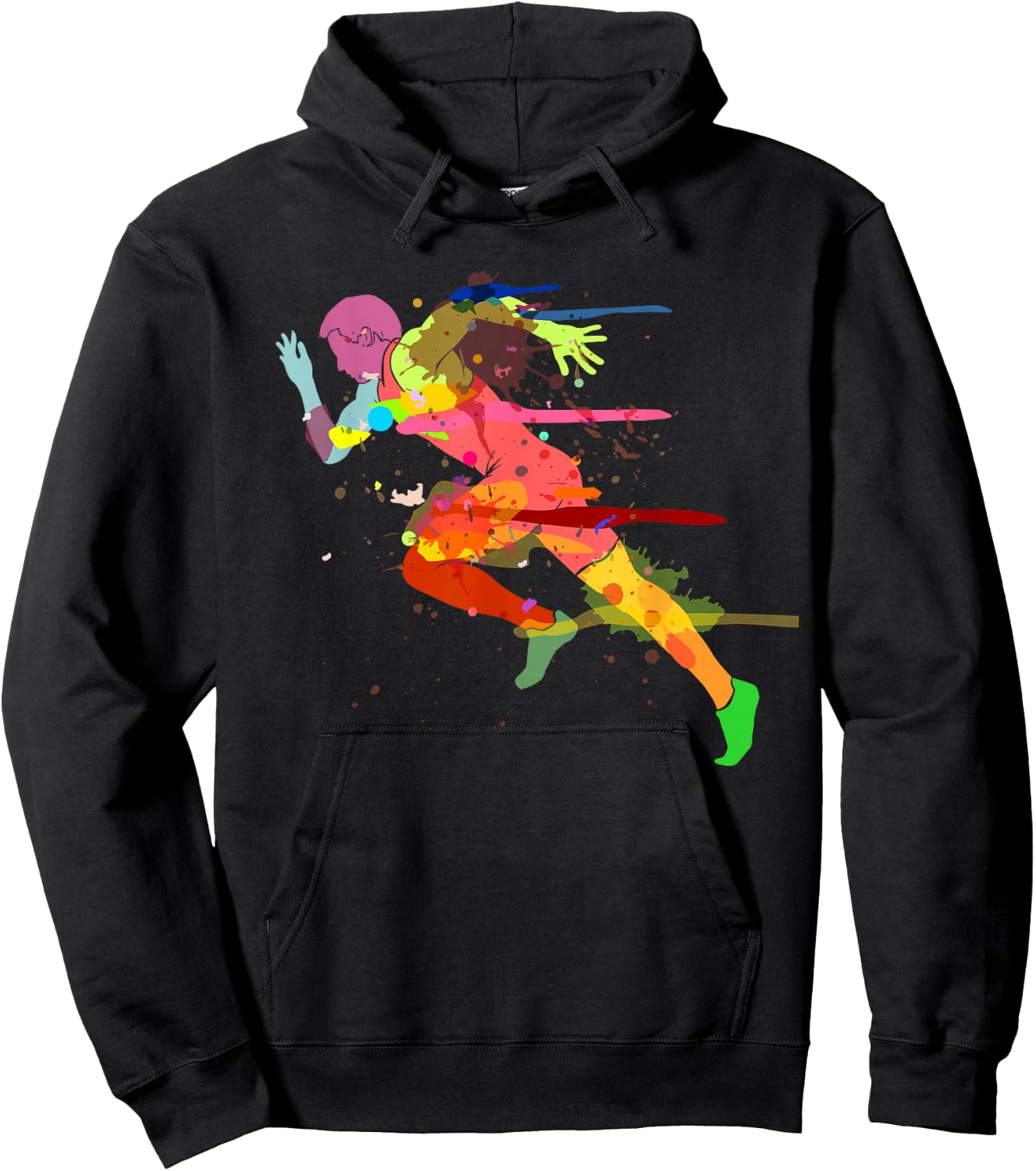 Sprinter Track and Field Runner Running Marathon Gift Hoodie - Hoodie | Black