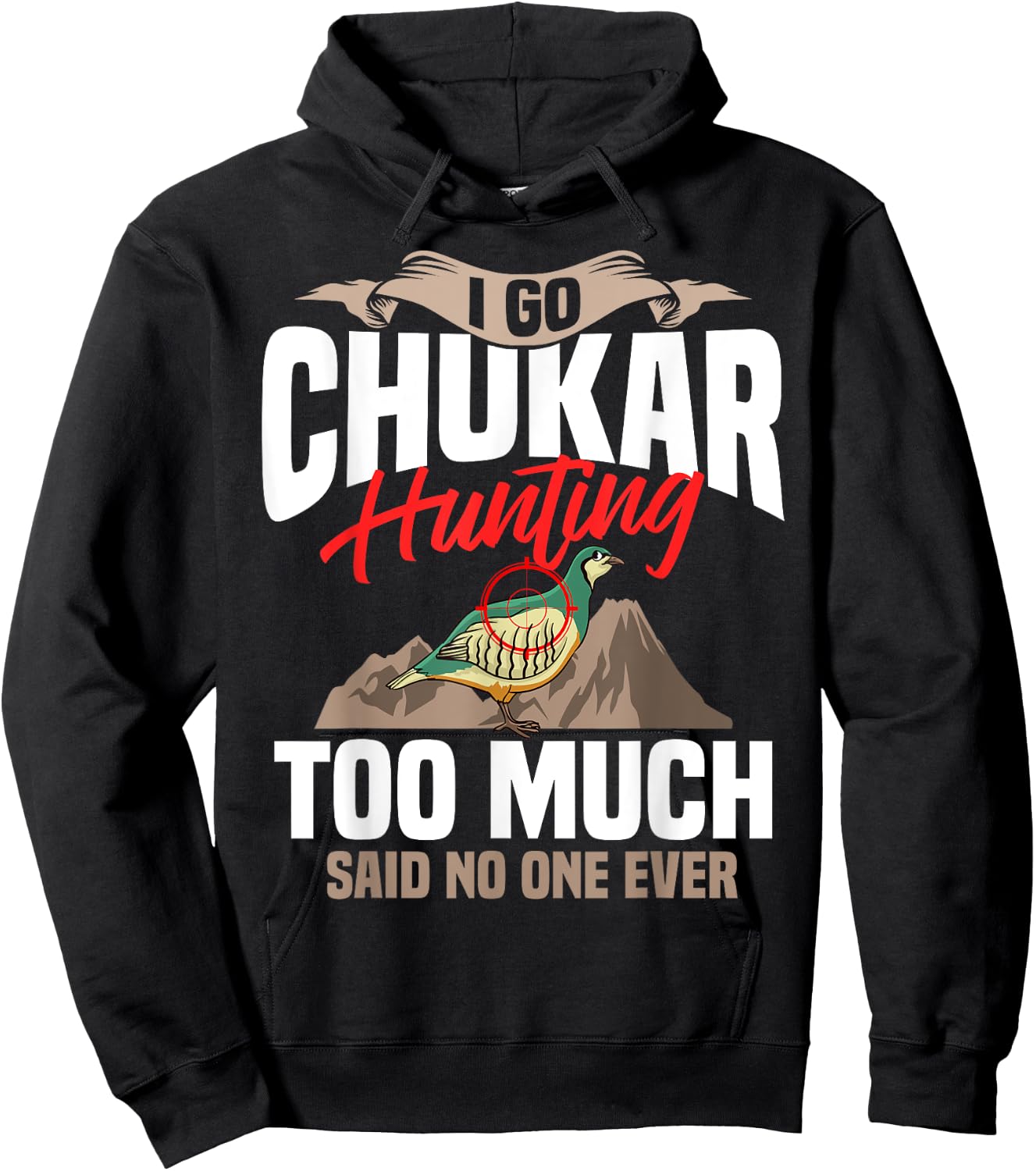 Chukar Hunting Bird Hunter Season Hoodie - Hoodie | Black
