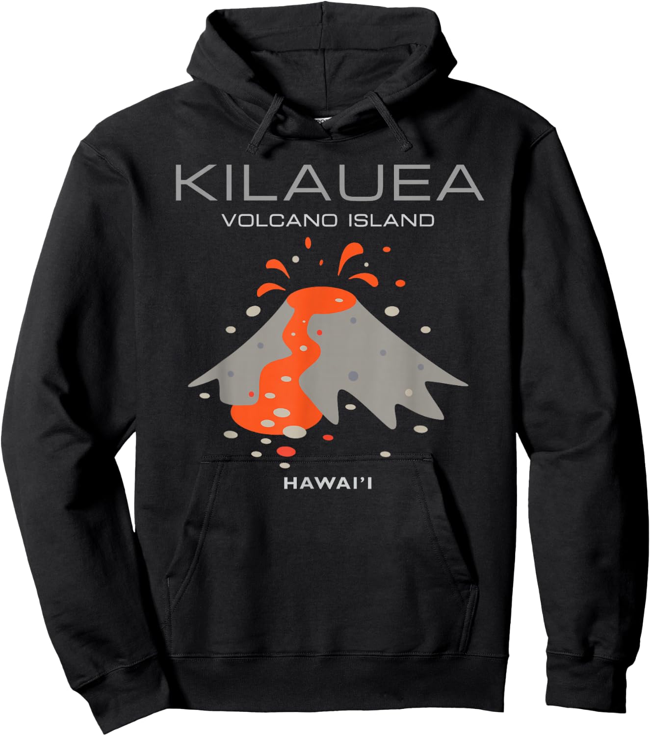 Kilauea Hawaii Volcano Island Modern Hawaiian Designer Gift Hoodie - Hoodie | Black