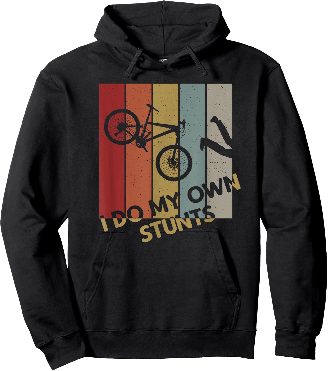 I Do My Own Stunts - Mountain Bike Funny Biking Biker Gift Hoodie - Hoodie | Black