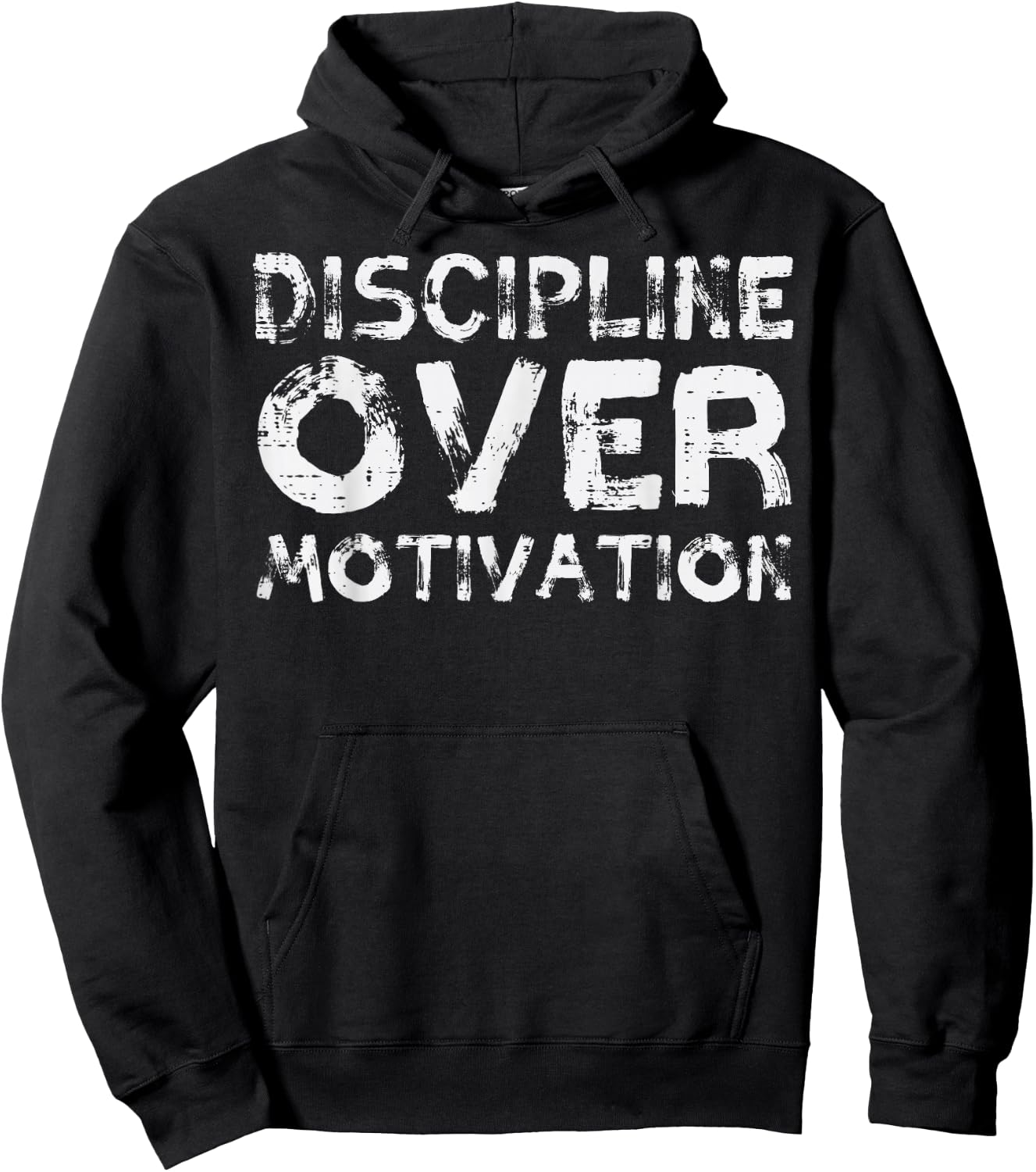 Gym Discipline Over Motivation Workout Fitness Men Women Hoodie - Hoodie | Black