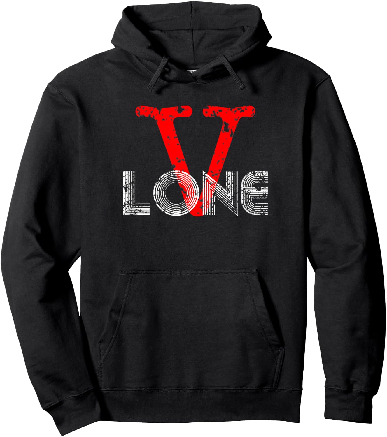 Big RED V Lone Friends Hoodie - Hoodie | Black