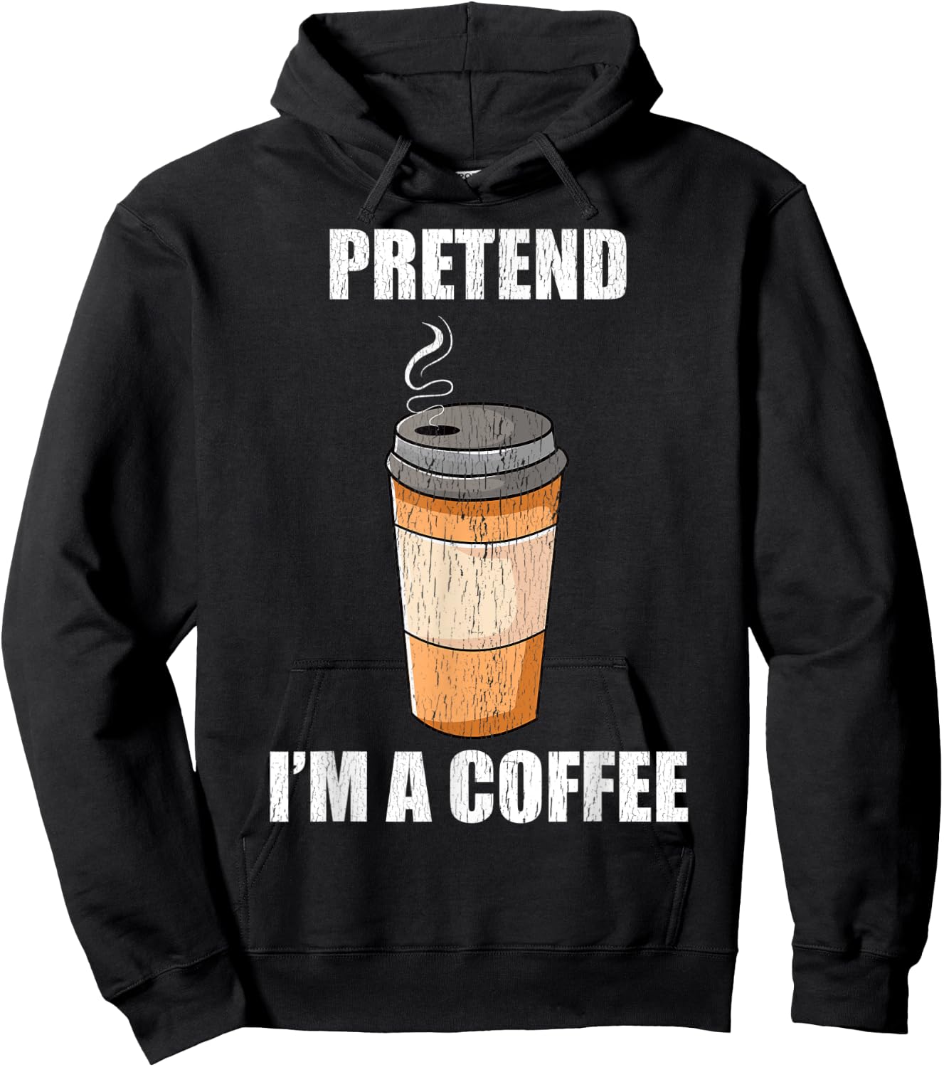 Pretend I'm A Coffee Lazy Costume Party Funny Halloween Fun Hoodie - Hoodie | Black